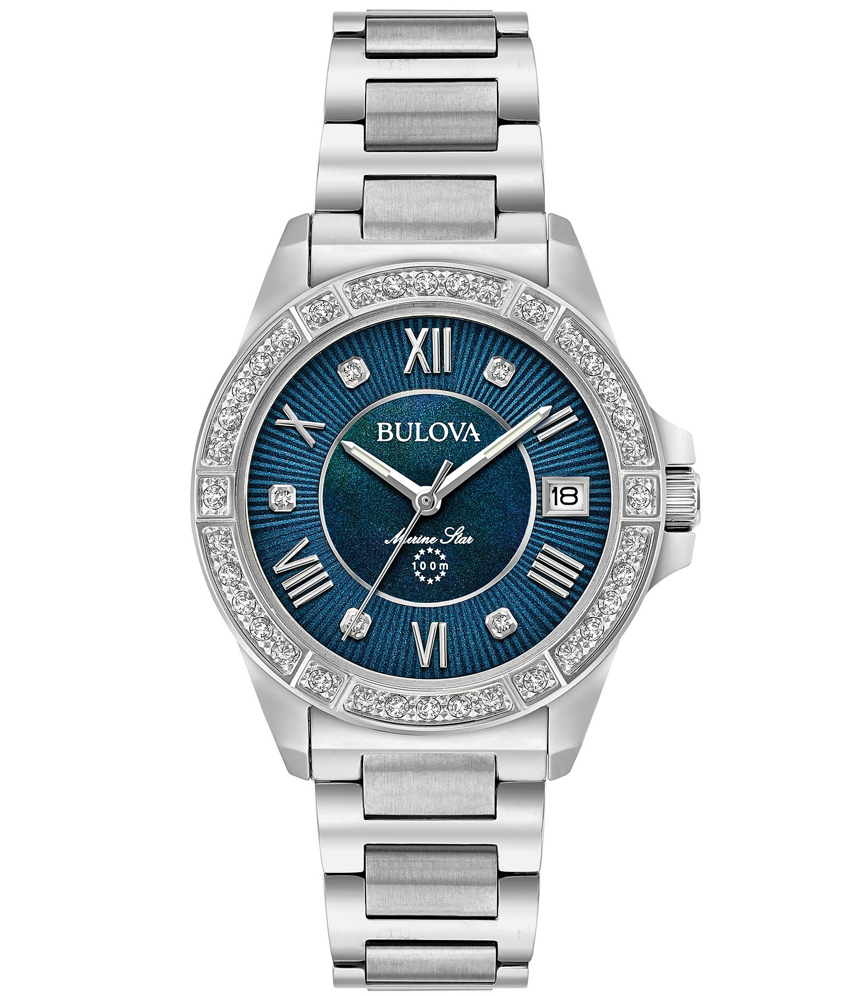 Bulova Women's Marine Star Series L Quartz Analog Stainless Steel Bracelet Watch