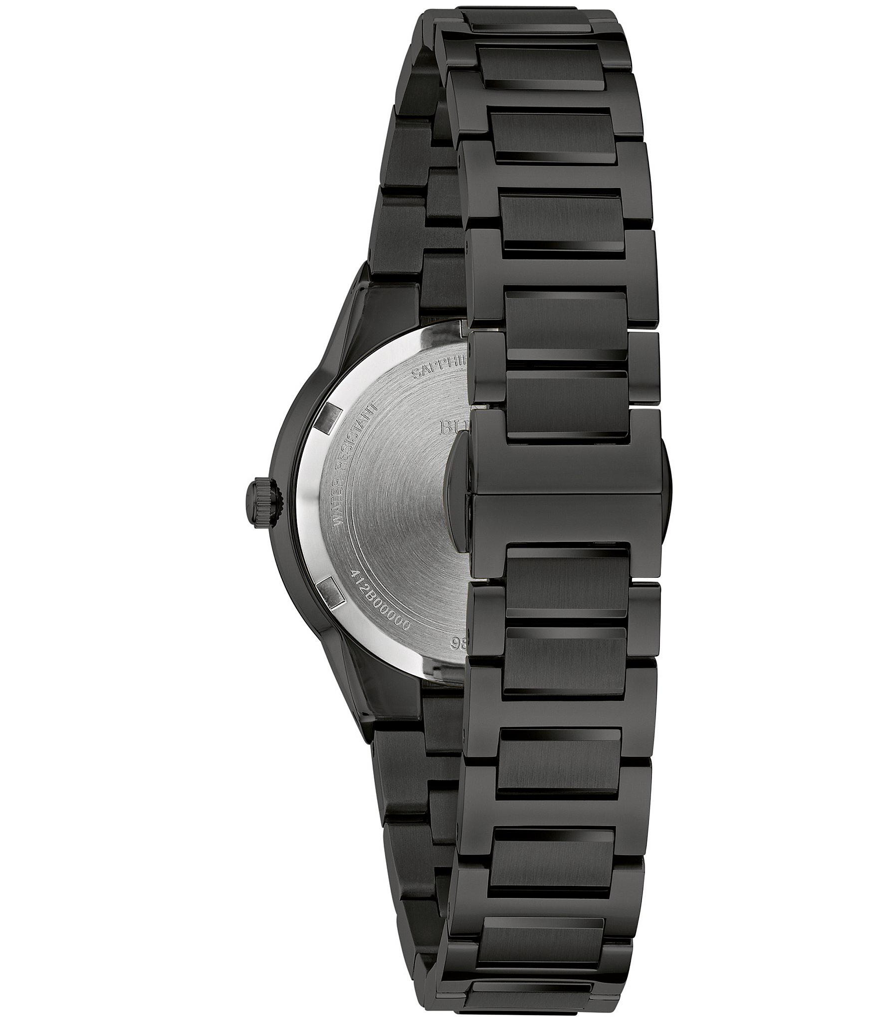 Bulova Women's Millennia Quartz Analog Black Tone Stainless Steel Bracelet Watch