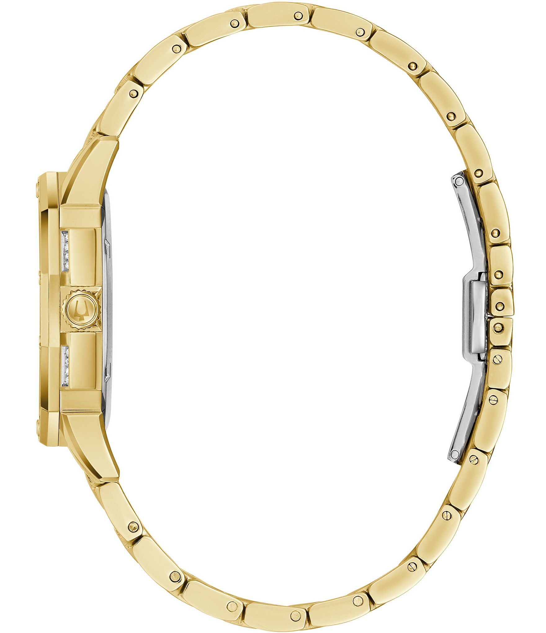 Bulova Women's Octava Crystal Quartz Analog Gold Stainless Steel Bracelet Watch