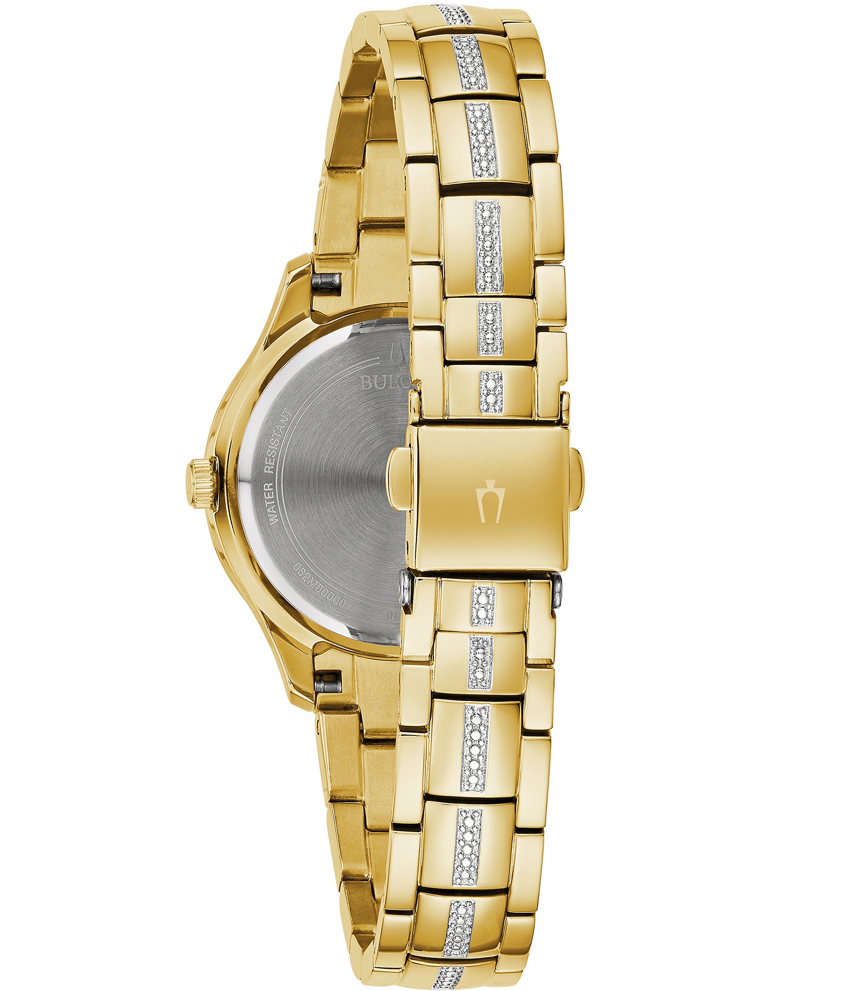 Bulova Women's Phantom Crystal Quartz Analog Gold Stainless Steel Bracelet Watch