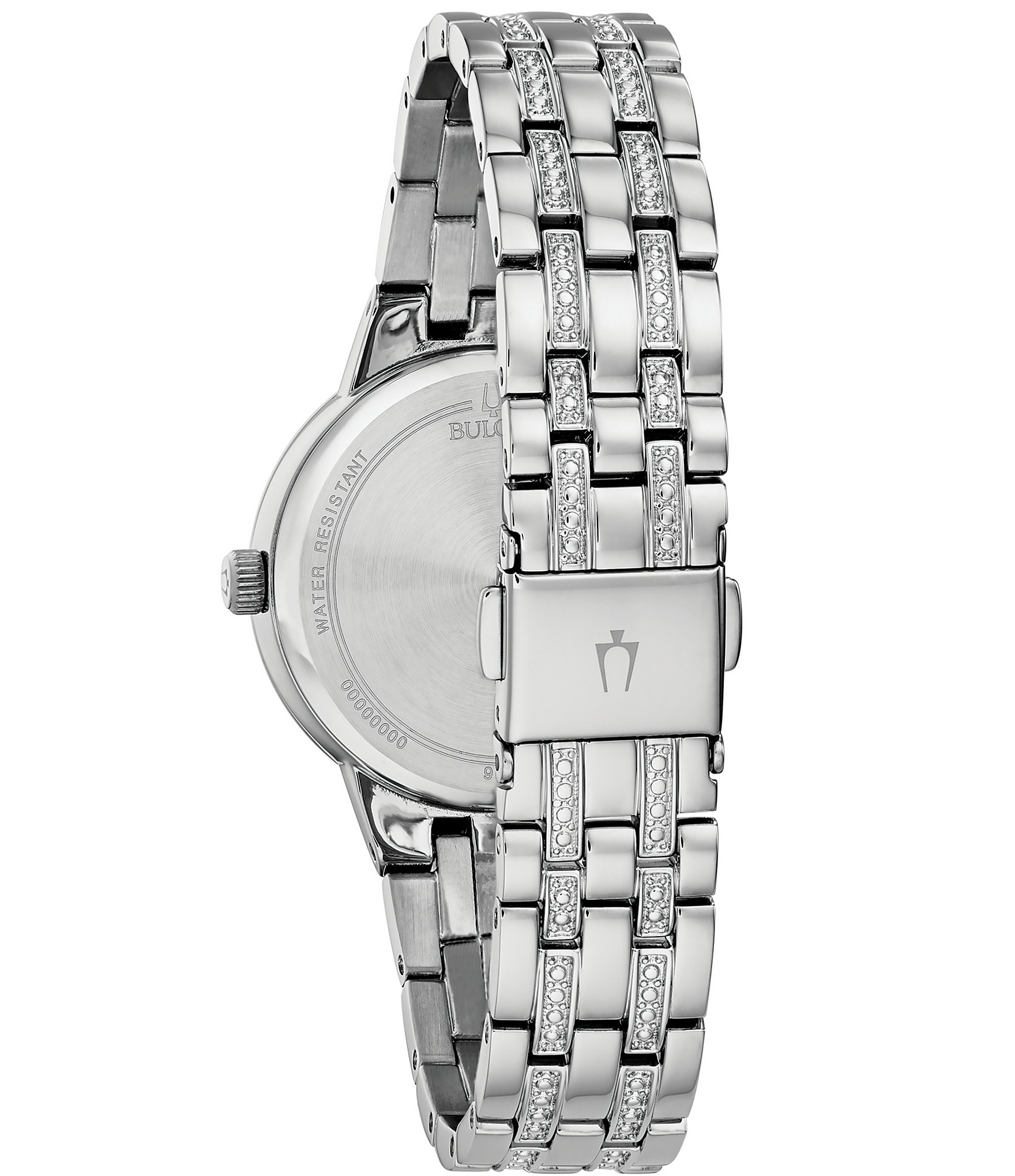 Bulova Women's Phantom Crystal Stainless Steel Bracelet Watch