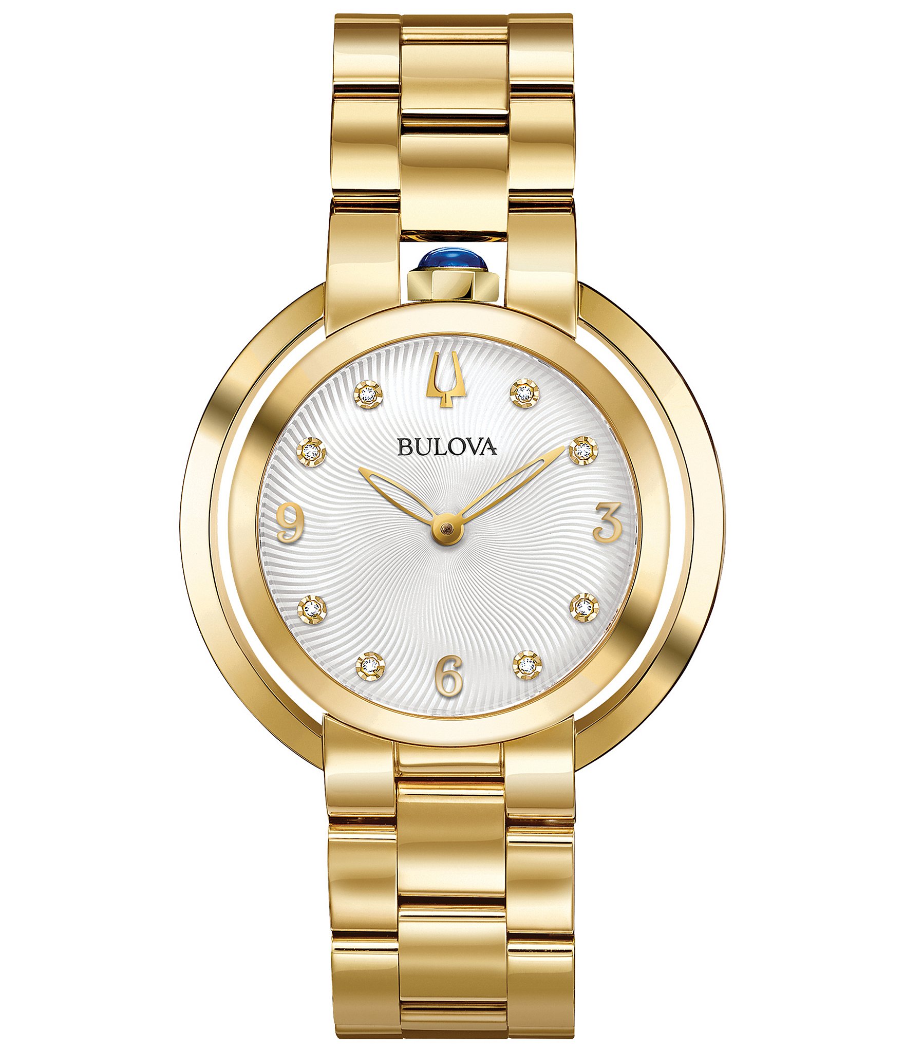 Bulova Women's Rubaiyat Quartz Analog Gold Stainless Steel Bracelet Watch