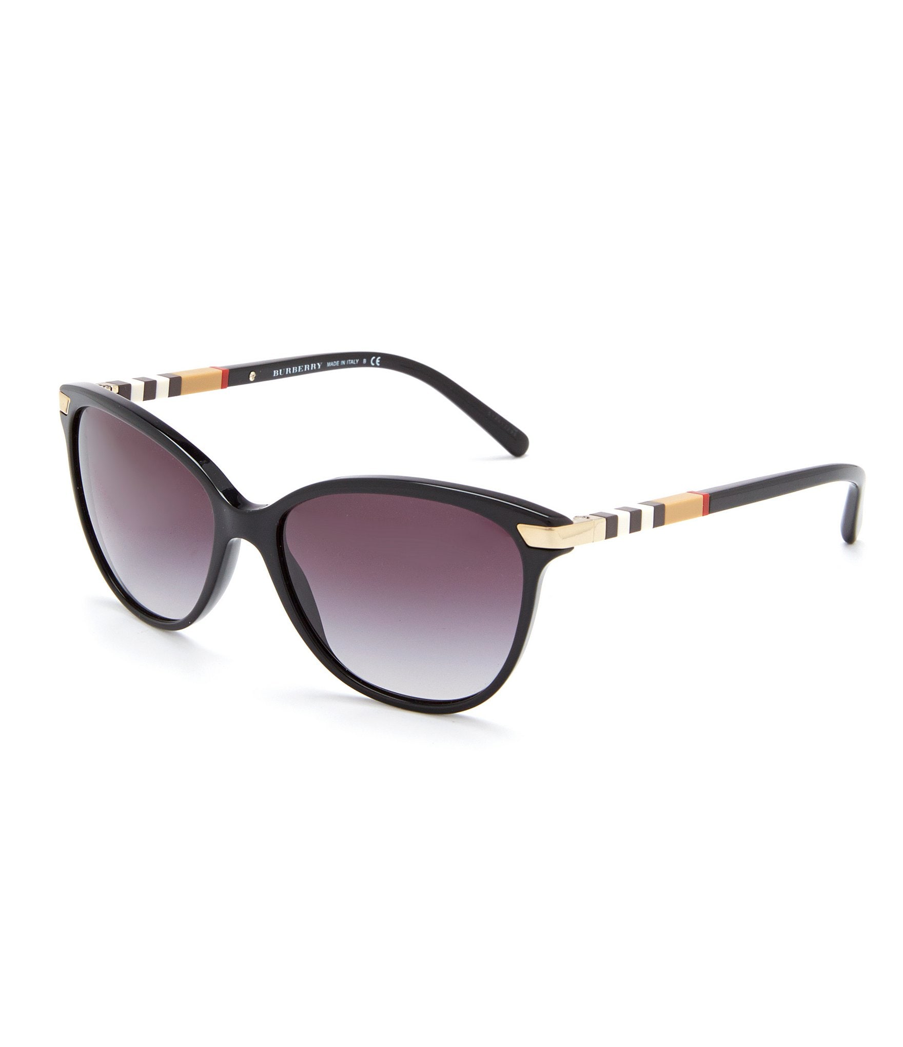 Check Cat-eye Frame Sunglasses in Black - Women | Burberry® Official