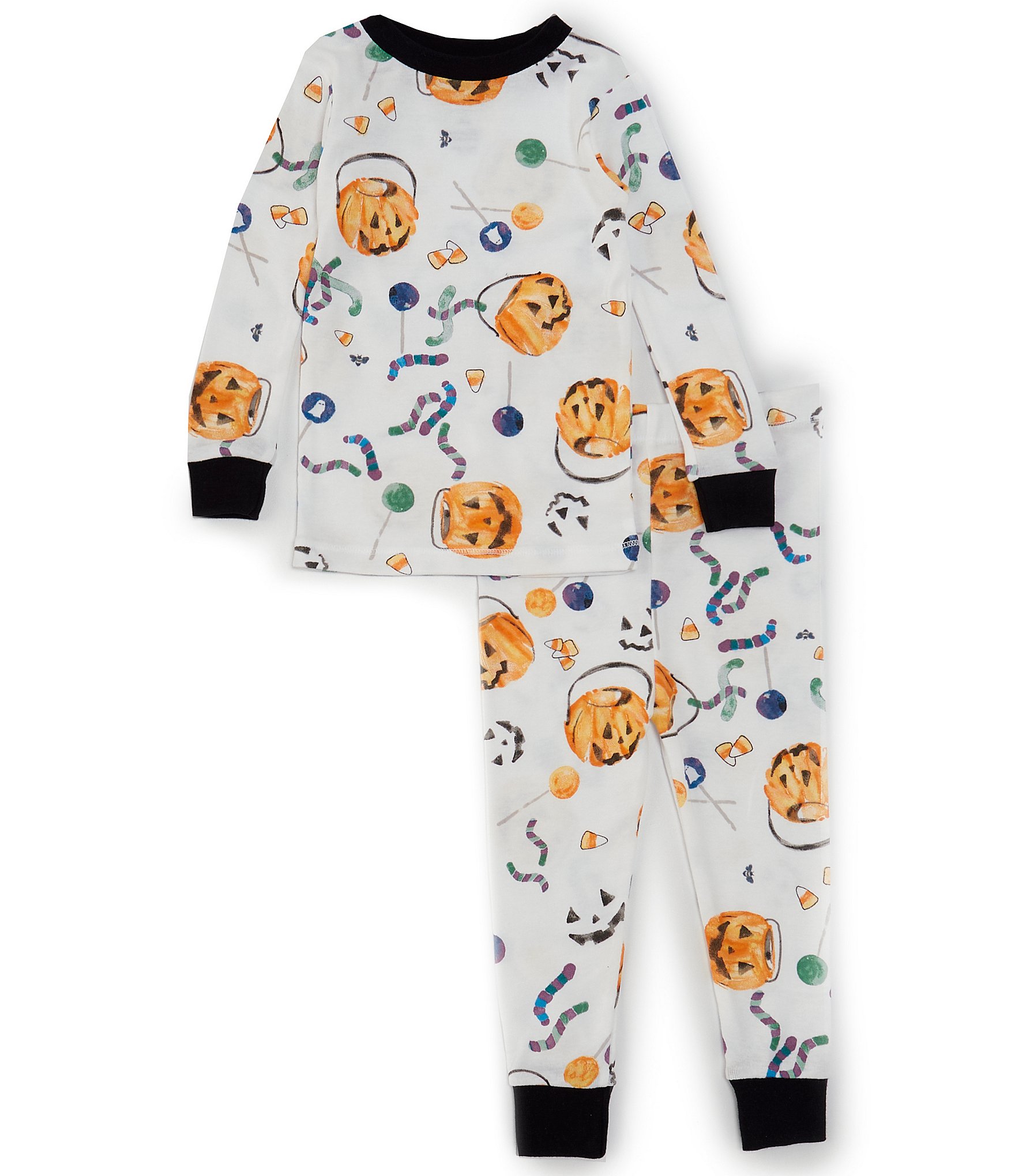 Burt's Bees Baby 12-24 Months Long-Sleeve Trick Treats Pajama Tee & Matching Pant Set | Dillard's