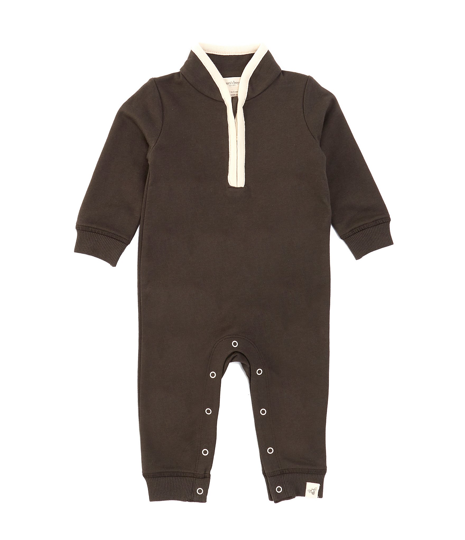 Burt's Bees Baby Boys Newborn-18 Months Quarter Zip Coverall