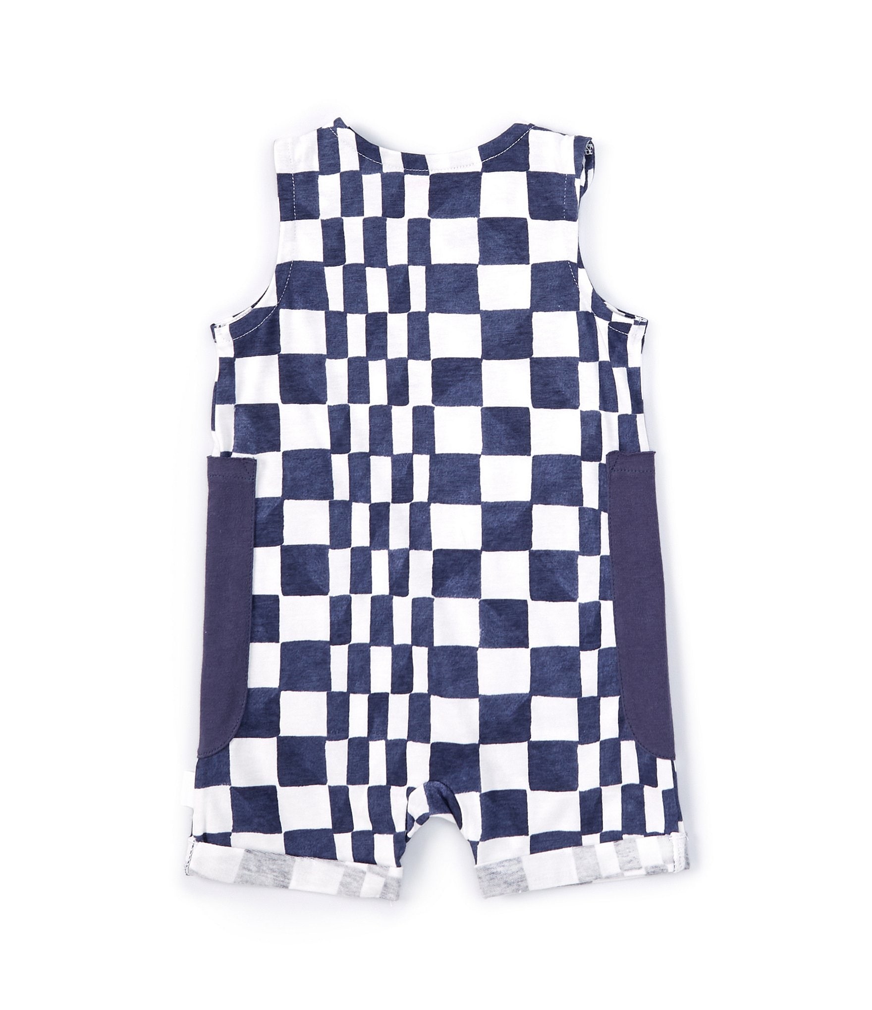 Burt's Bees Baby Boys Newborn-24 Months Sleeveless Checked Shortalls