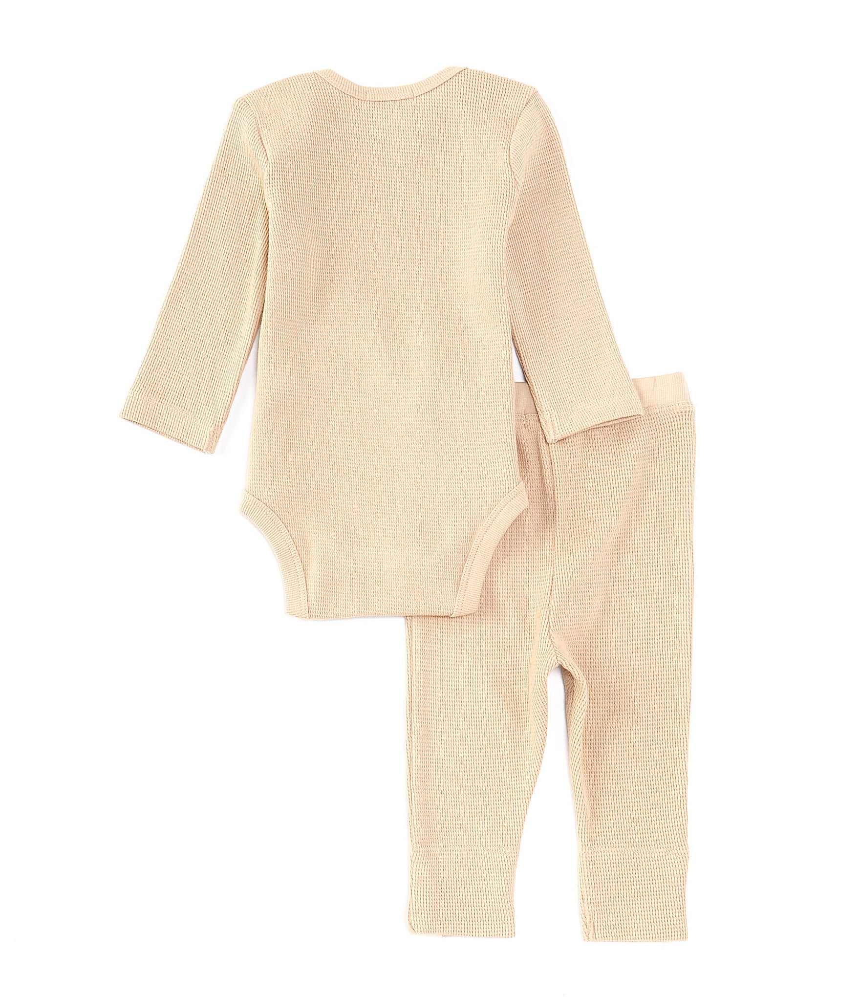 Burt's Bees Baby Boys Newborn-9 Months Long-Sleeve Thermal Bodysuit & Matching Pant Set