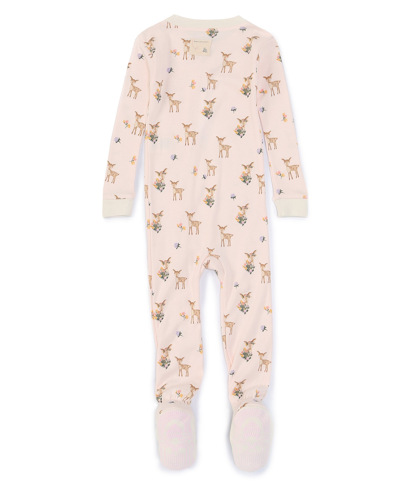 Burt's Bees Baby Girls 12-24 Months Long-Sleeve Oh Deer Snug-Fit Footed Sleeper