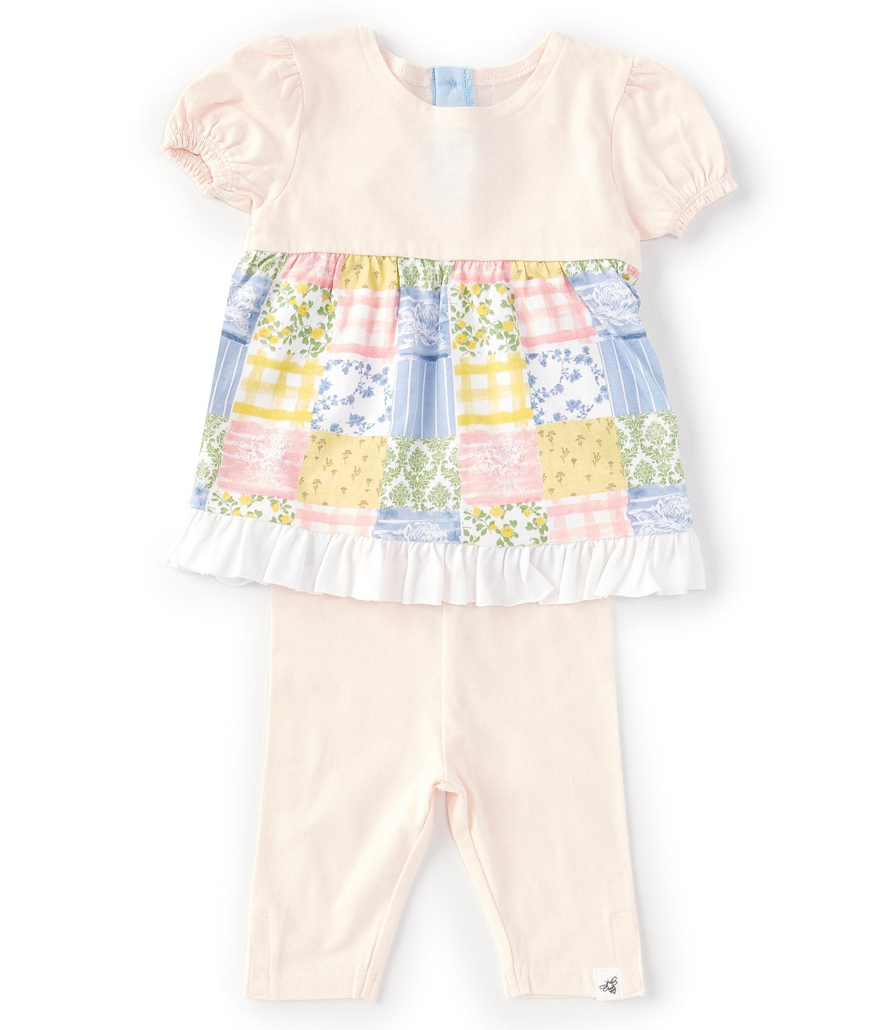 Burt's Bees Baby Girls Newborn-24 Months Patchwork Quilt Short Sleeve Tunic & Capri Set | Dillard's