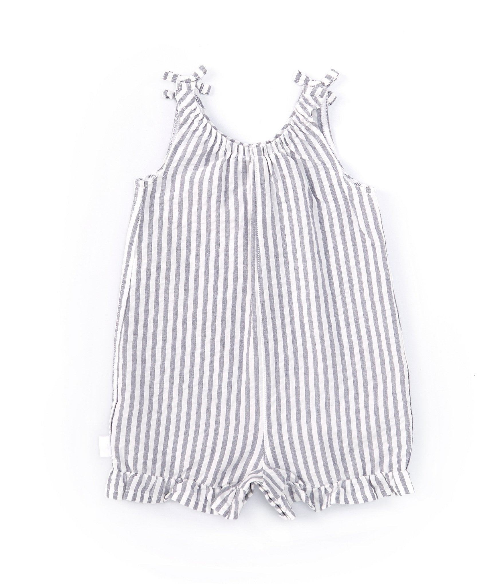 Burt's Bees Baby Girls Newborn-24 Months Sleeveless Striped Seersucker Romper