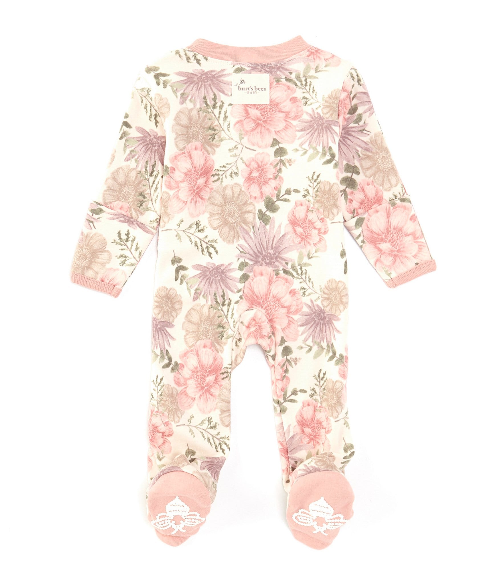 Burt's Bees Baby Girls Newborn-6 Months Long Sleeve Mountain Floral Footie Coverall