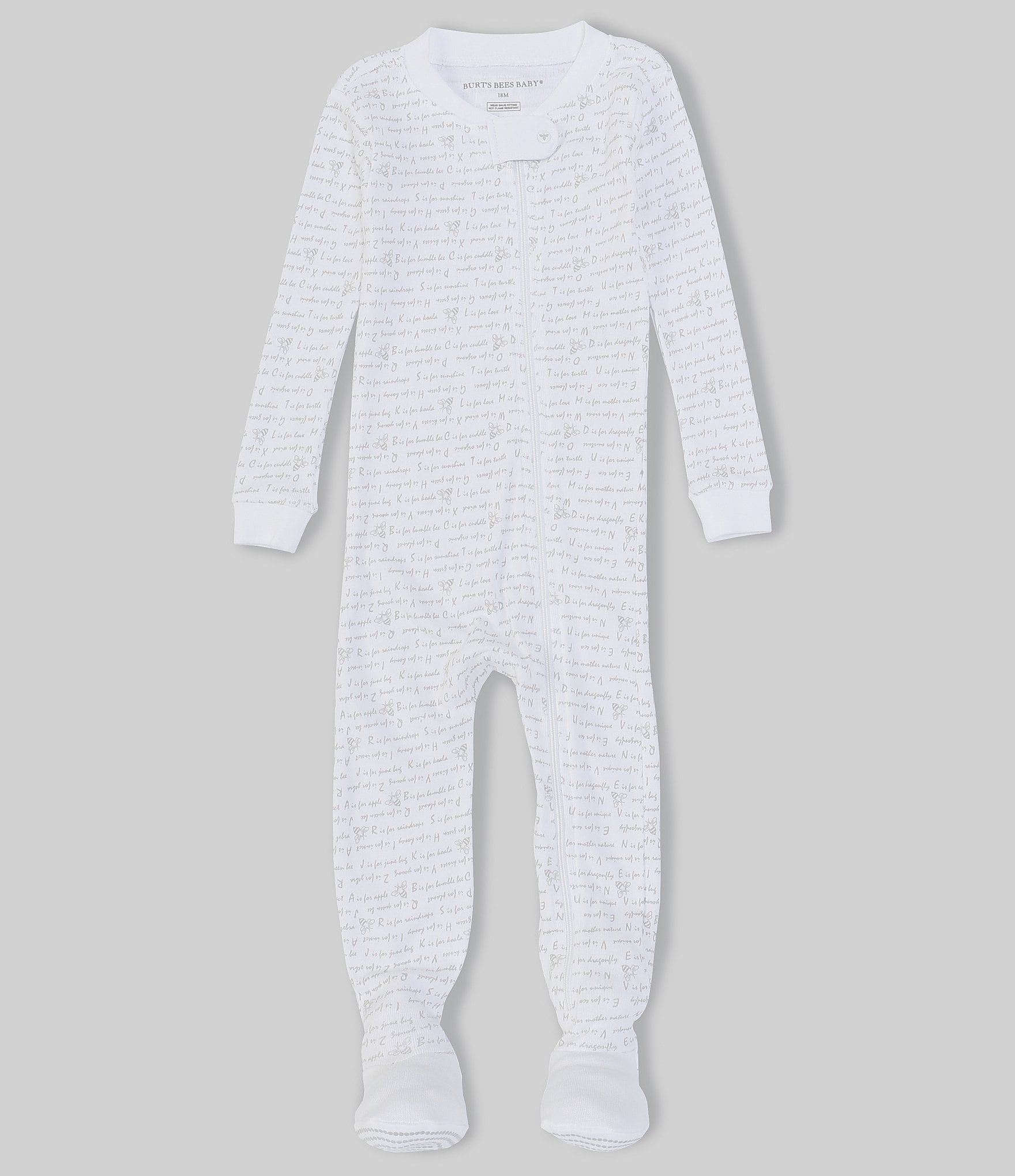 Baby Newborn-24 Long-Sleeve Alphabet Footed | Dillard's