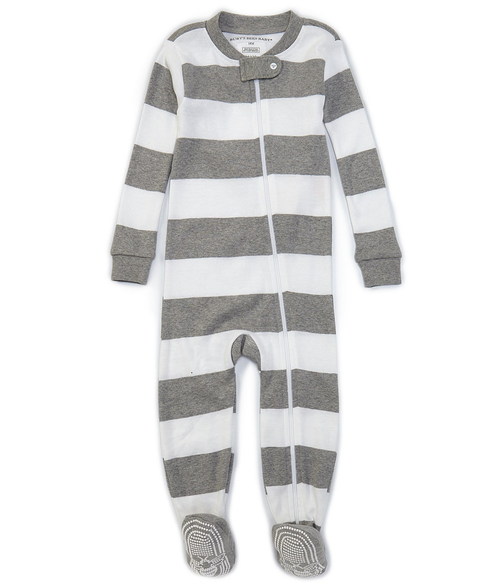 Burt's Bees Baby Newborn24 Months LongSleeve Stripe Sleep & Play Snug