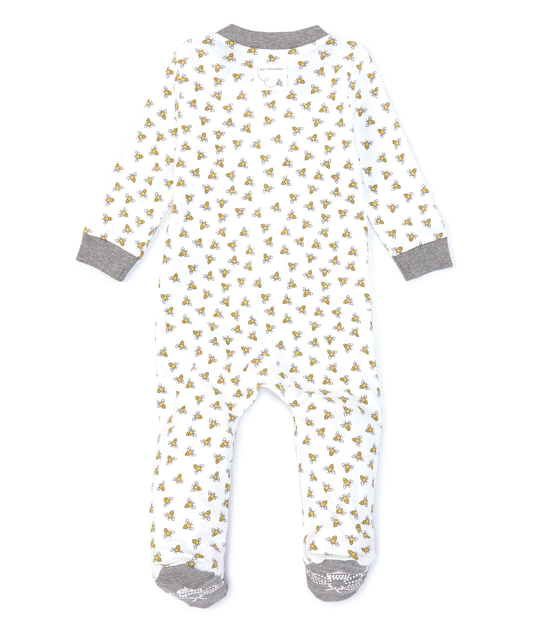 Burt's Bees Baby Newborn-9 Months Long-Sleeve Honey Bee Sleep & Play Footie Coverall