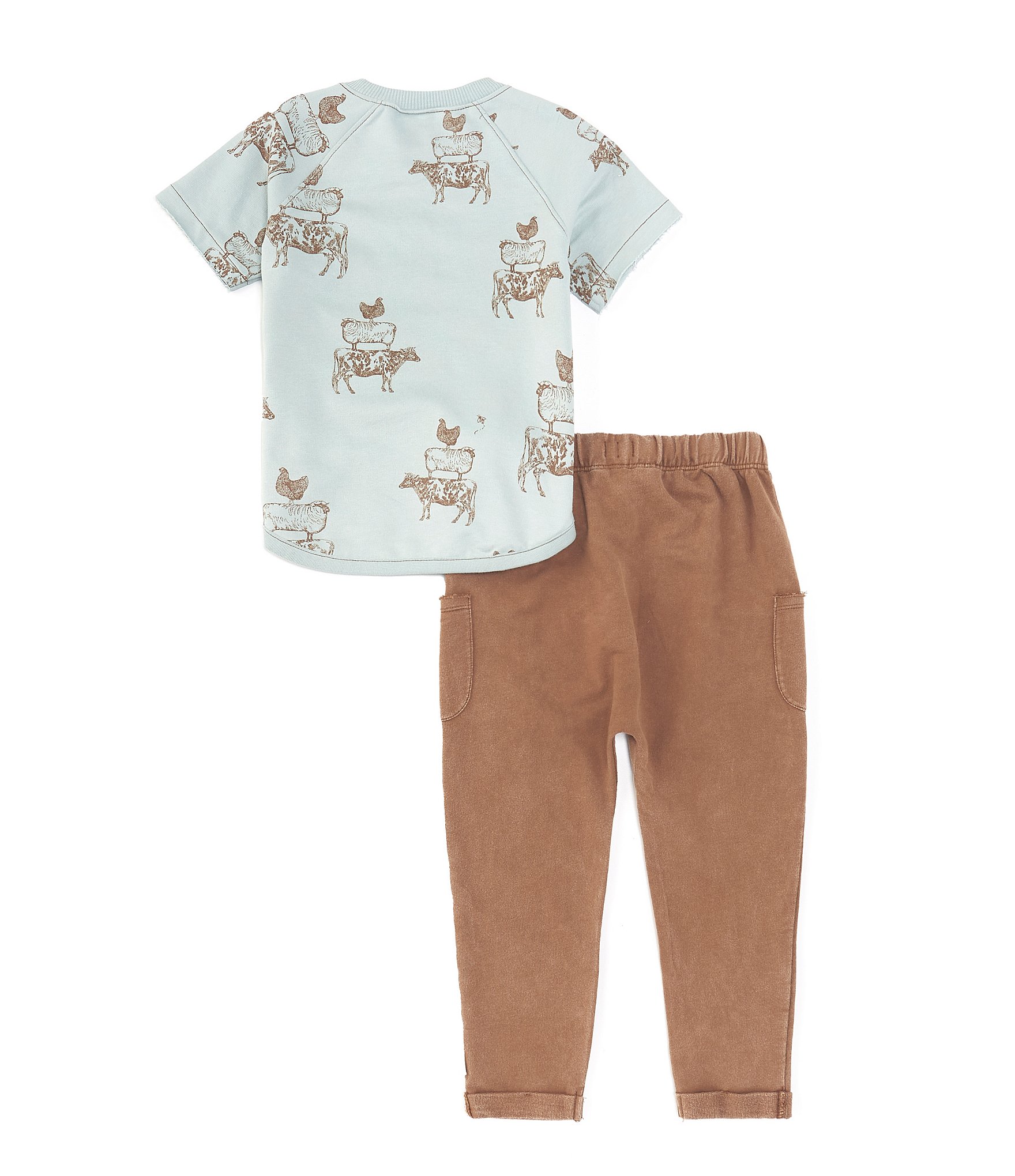 Burt's Bees Little Boys 2T-5T Printed T-Shirt and Jogger Pant Set