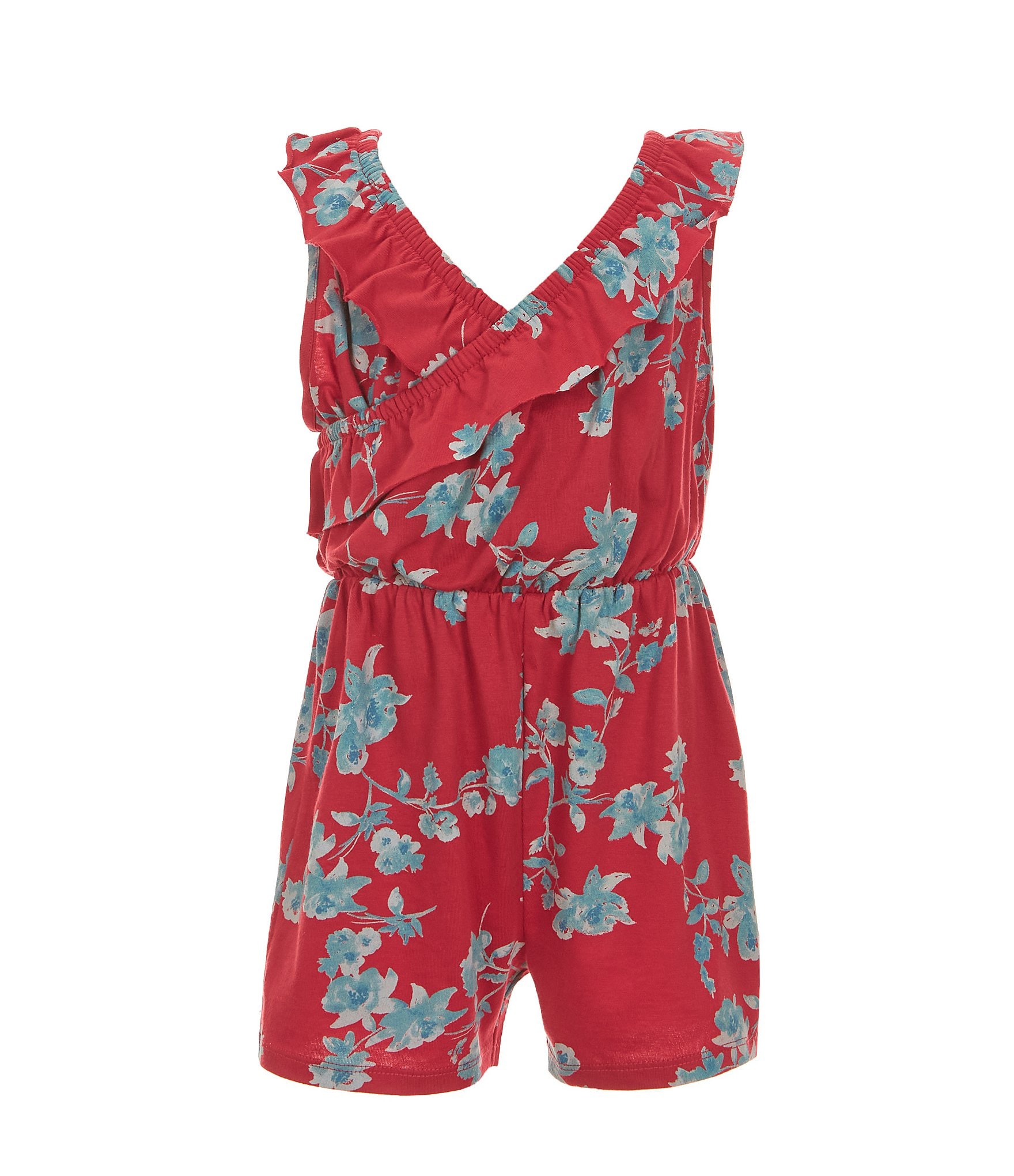 Burt's Bees Little Girls 2T-5T Sleeveless Floral-Printed Romper