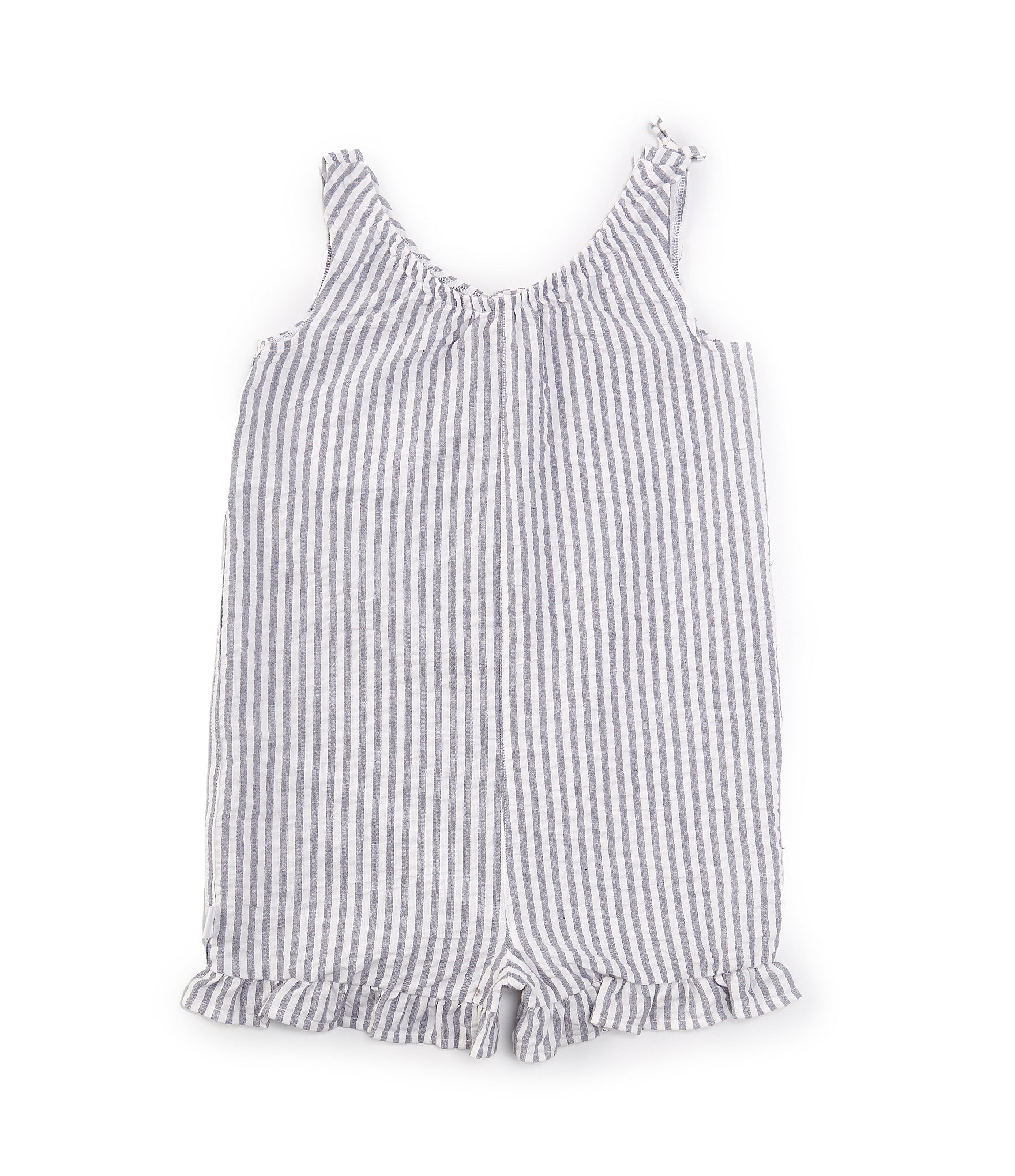 Burt's Bees Little Girls 2T-5T Sleeveless Striped Seersucker Romper