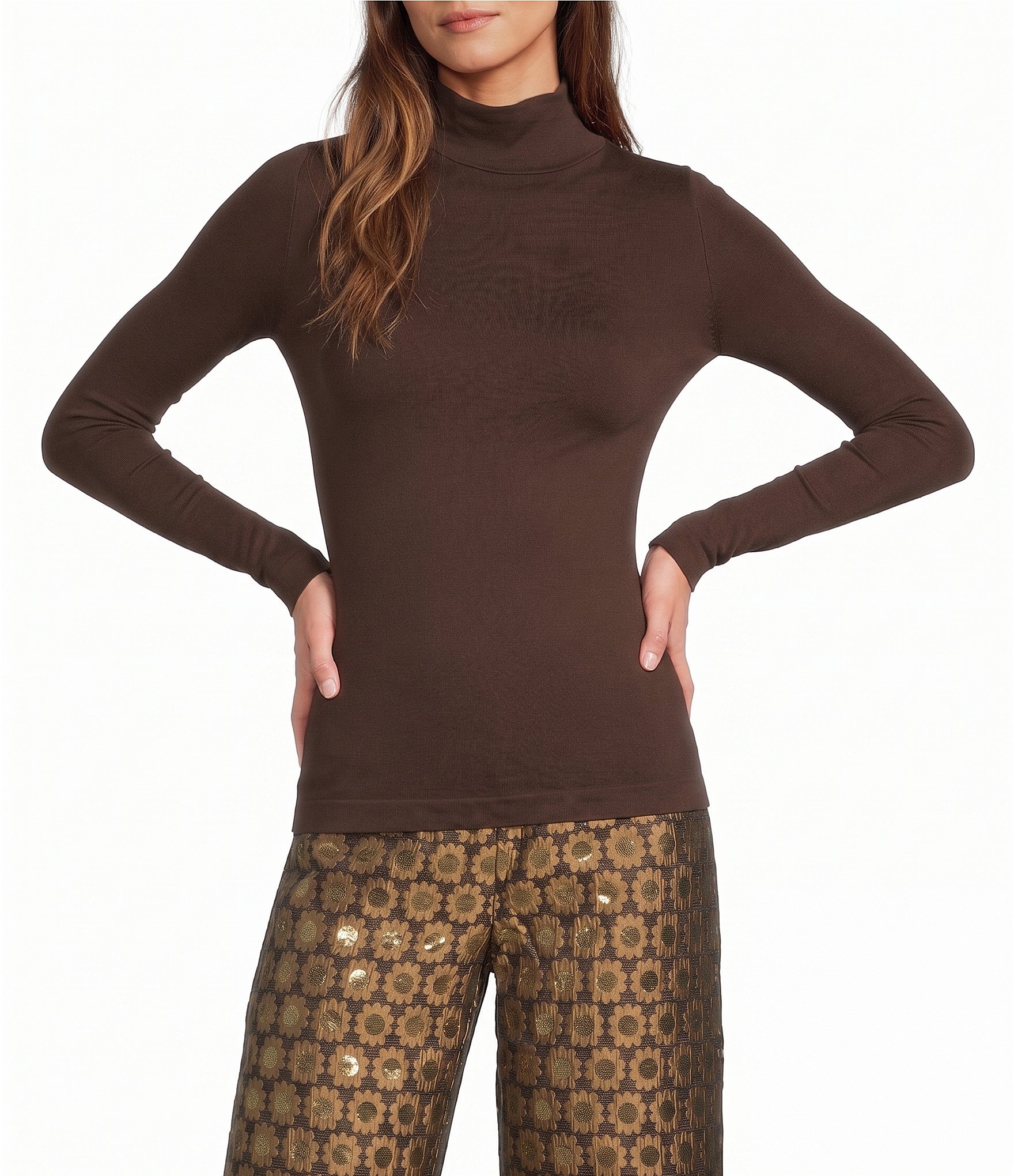 Buru Mock Neck Long Sleeve Tee