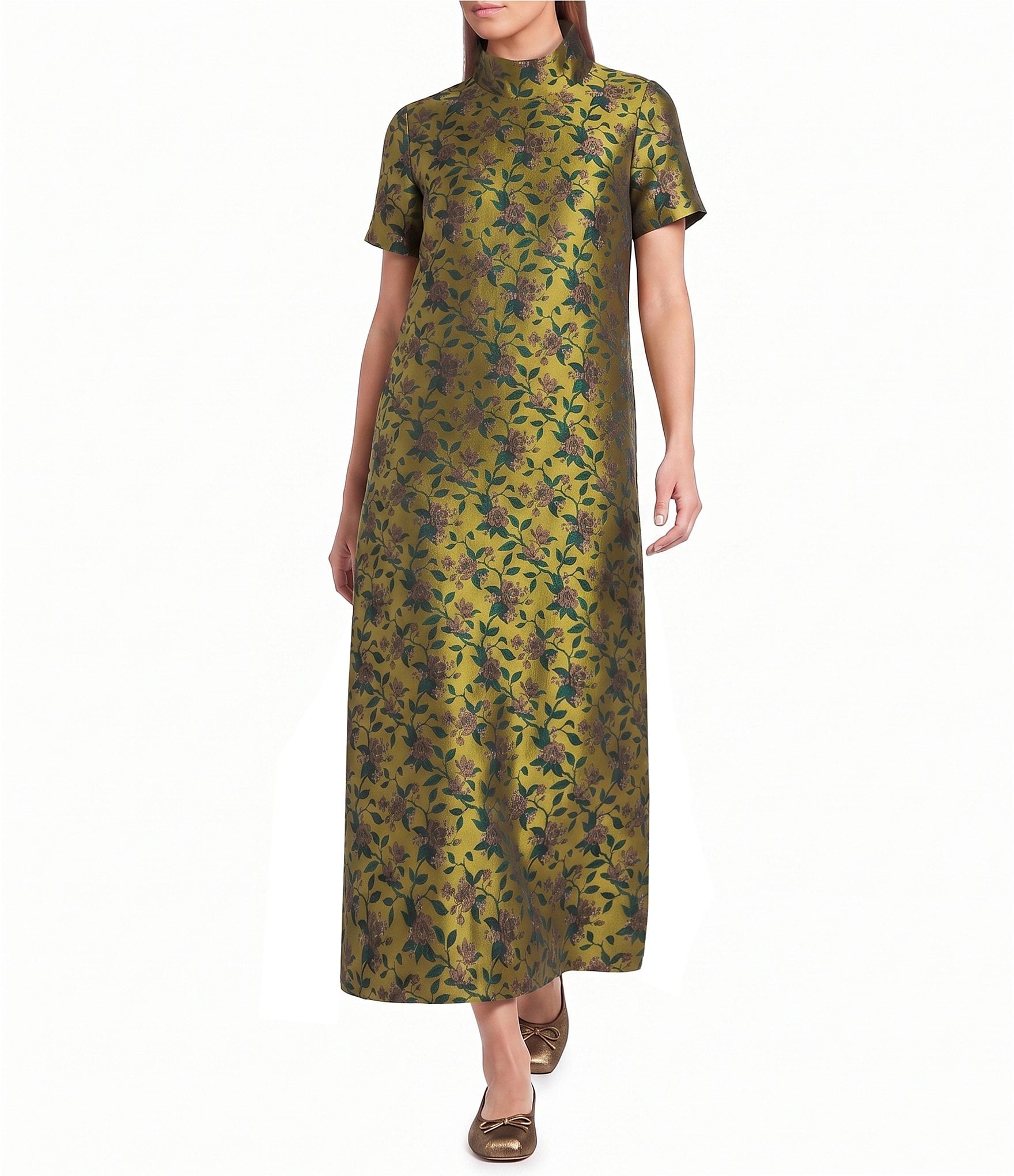 Buru Mock Neck Maxi Dress