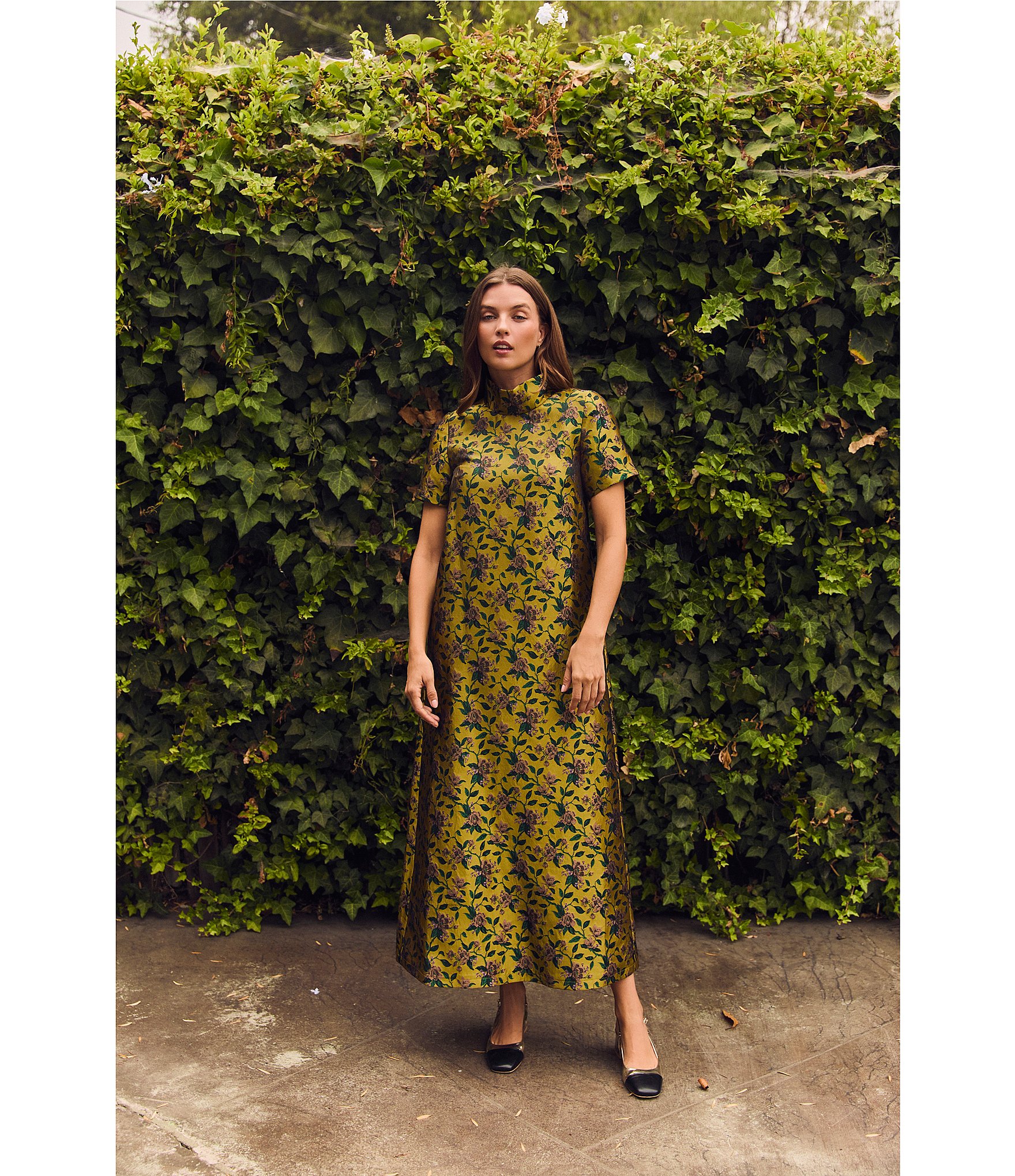 Buru Mock Neck Maxi Dress