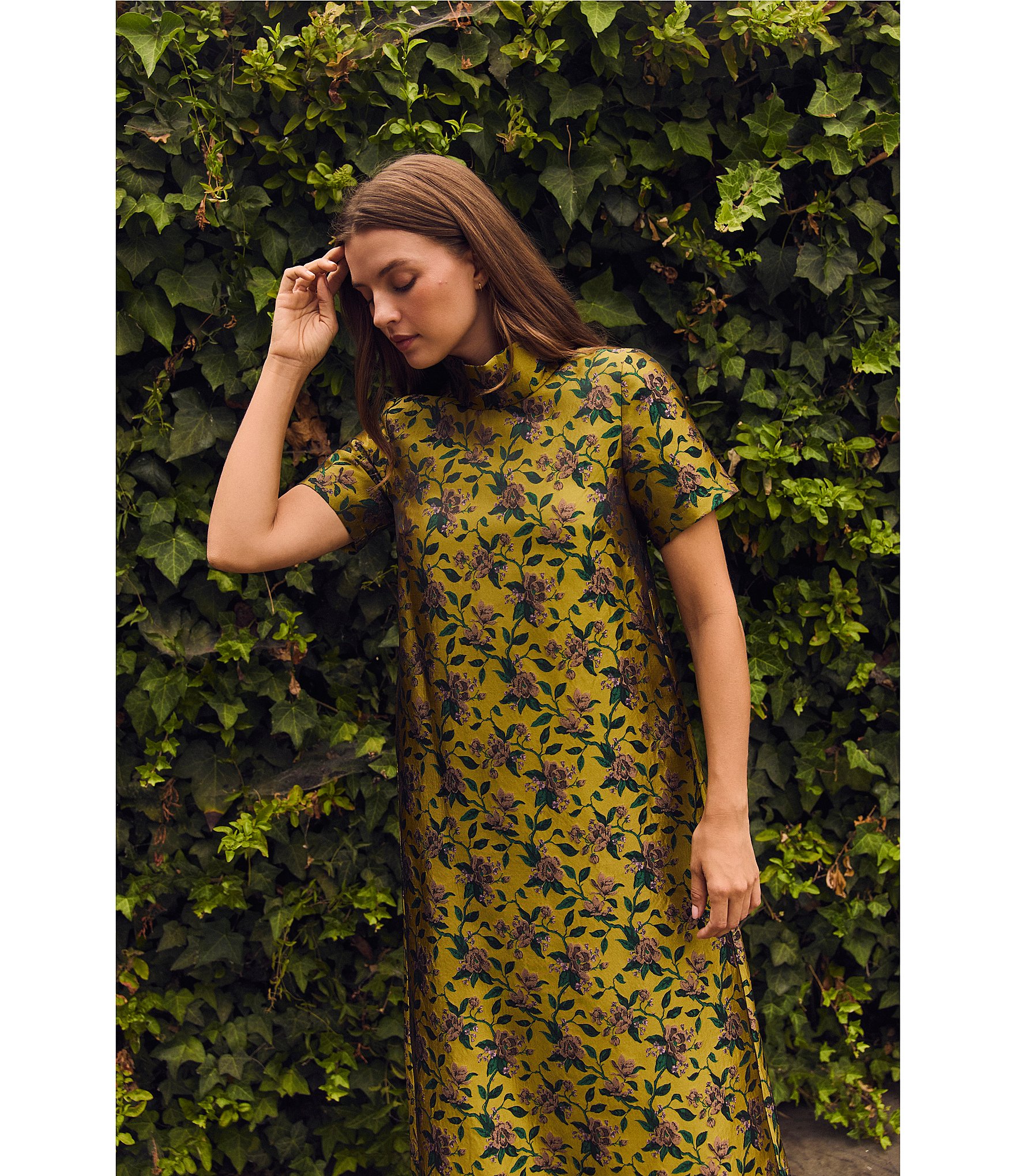 Buru Mock Neck Maxi Dress