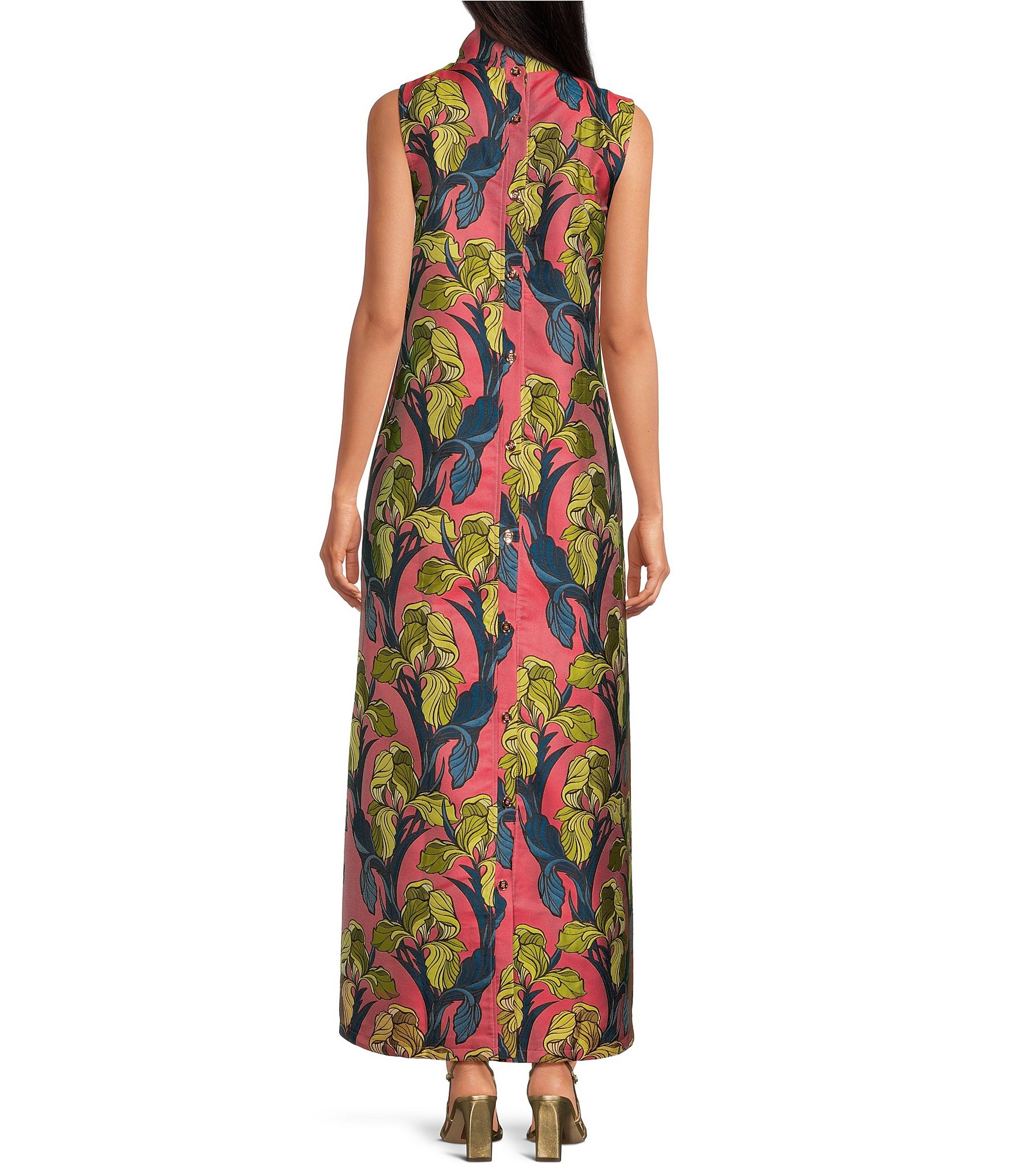 dime sheer organza mock neck short sleeve maxi dress Sugarlips Plus Size Mersin Floral Printed Organza Overlay Long Camisole Maxi Dress, Womens, 1X, Brown Multi