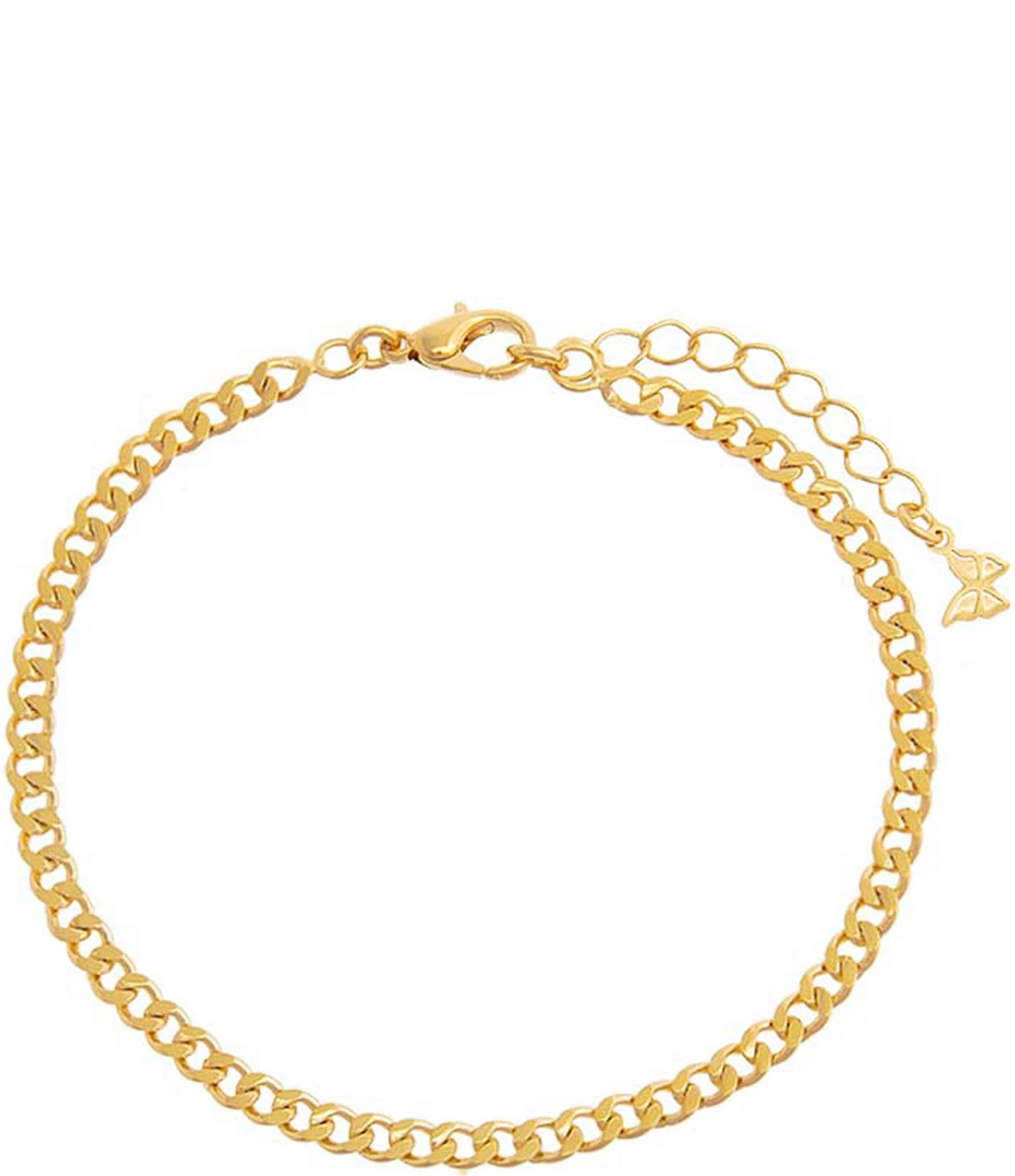 By Adina Eden Cuban Chain Line Bracelet