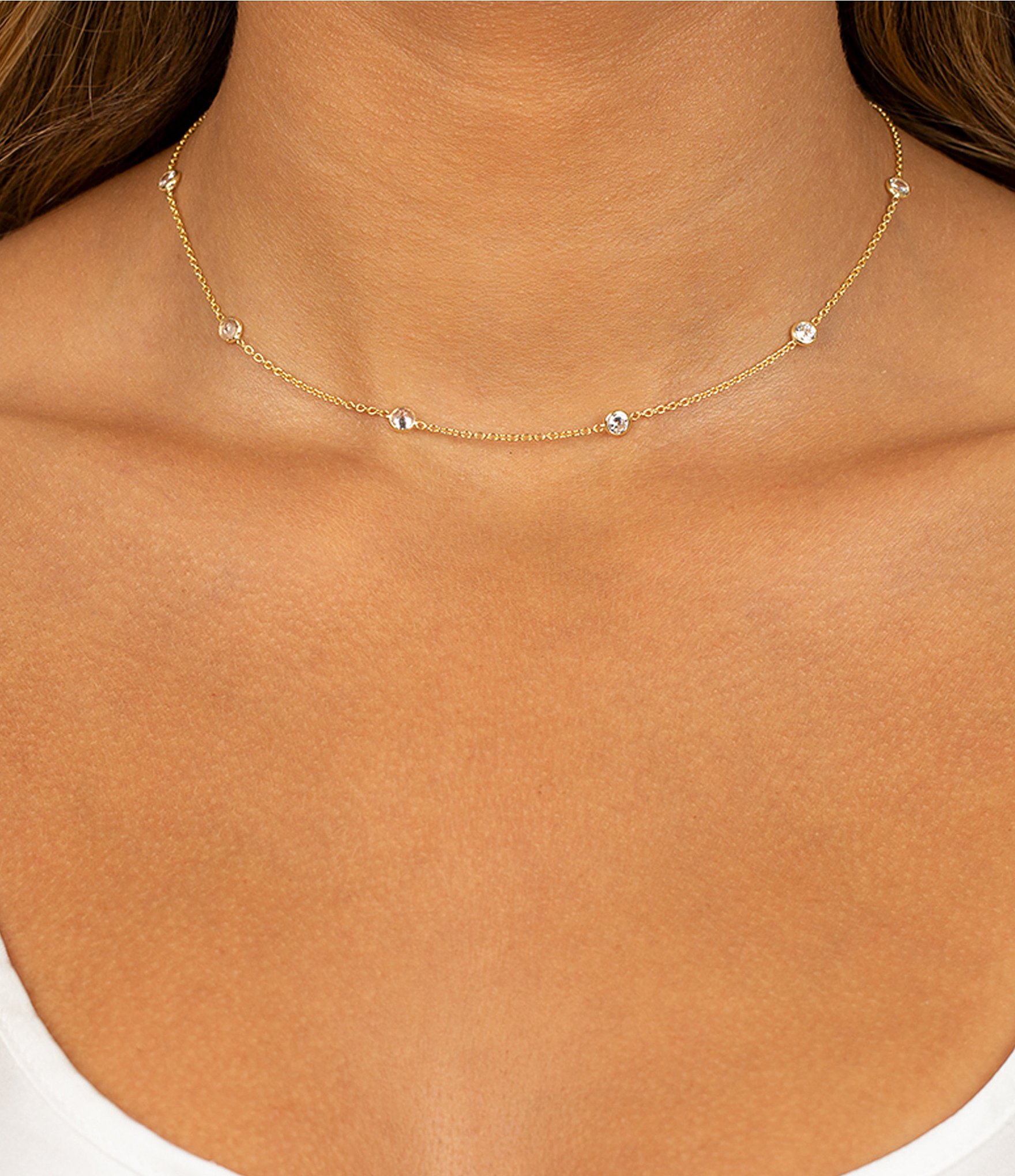 By Adina Eden Diamond By The Yard Choker Necklace