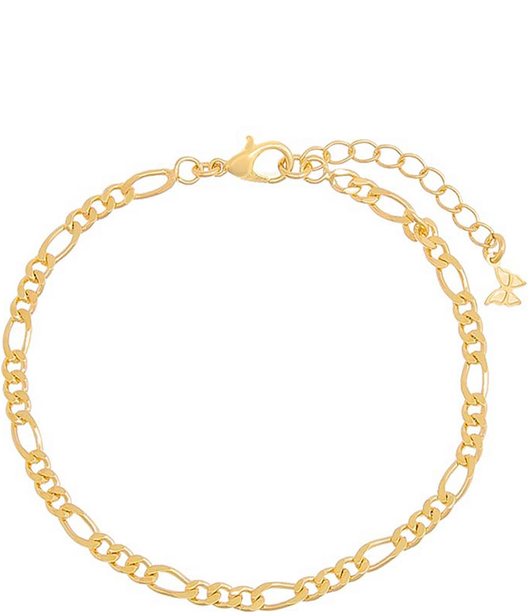 By Adina Eden Gold Filled Figaro Line Bracelet