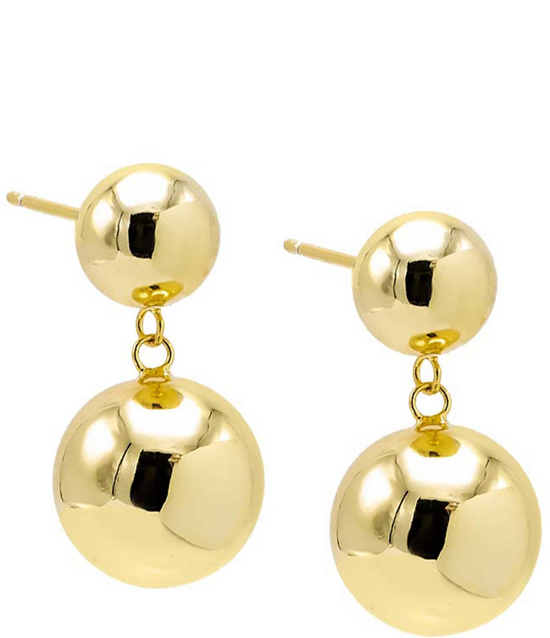 By Adina Eden Small Double Graduated Ball Drop Earrings 