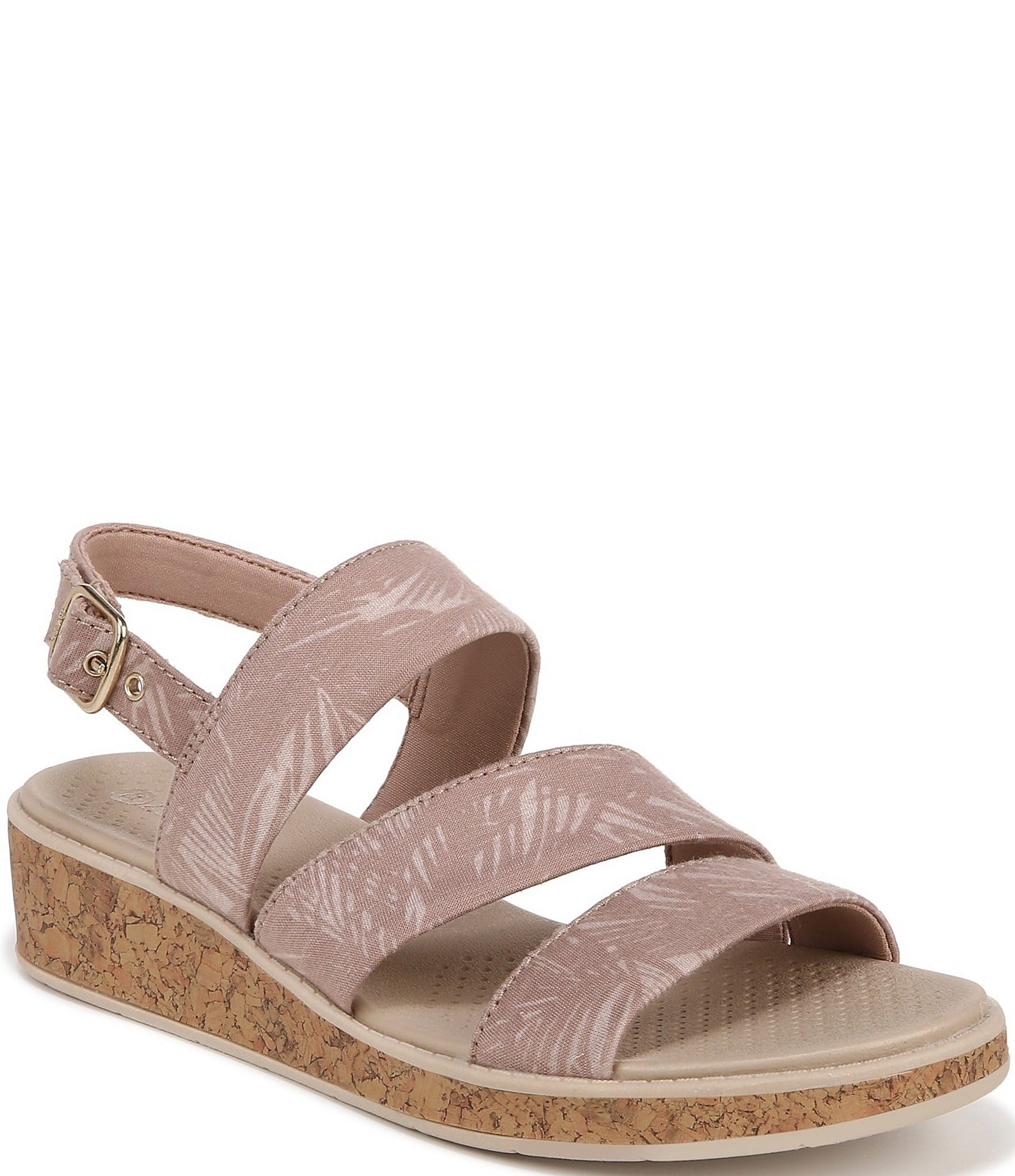 Bzees Bravo Palm Print Washable Slingback Strappy Sandals | Dillard's