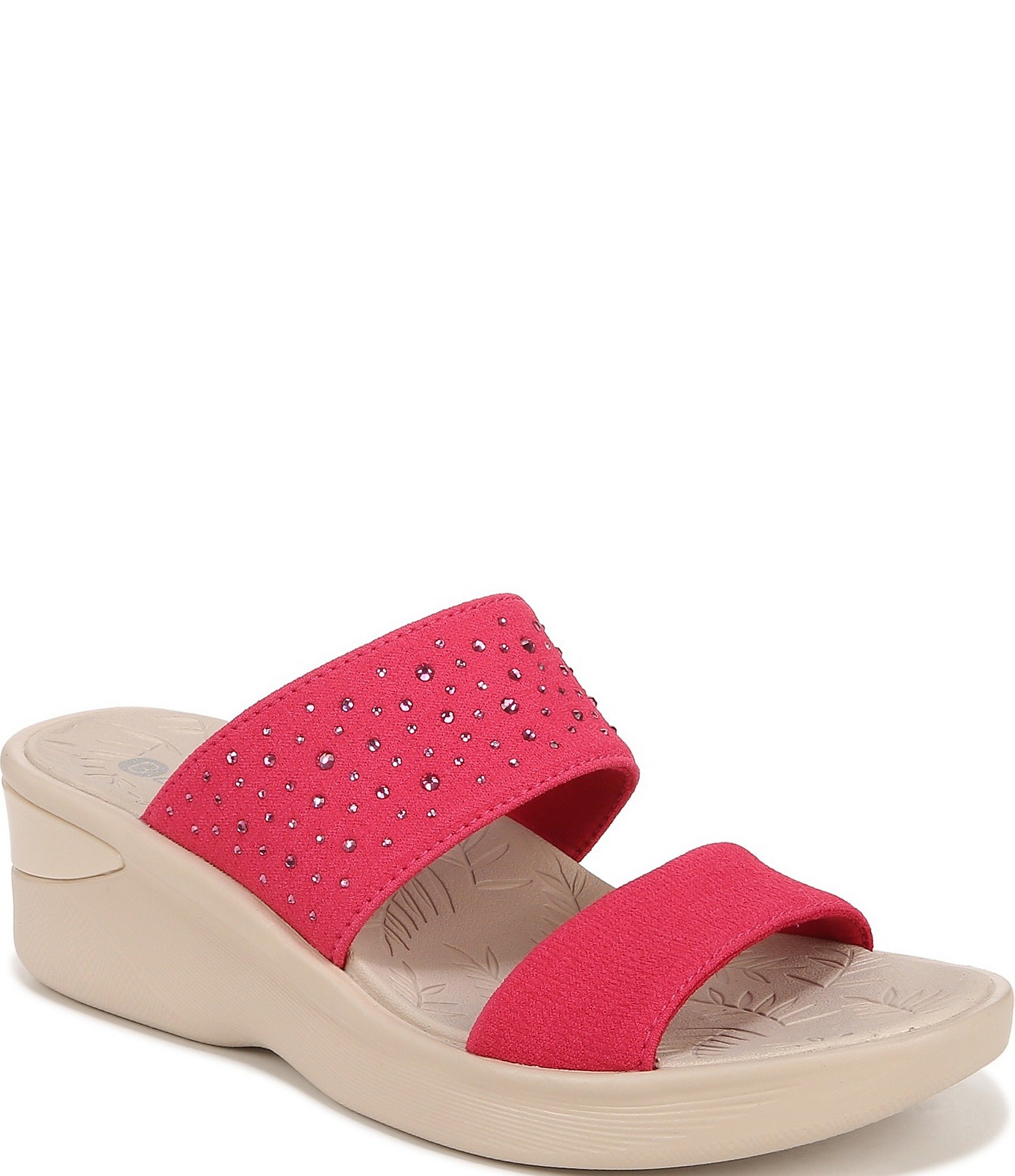 Bzees Sienna Stretch Washable Rhinestone Wedge Sandals | Dillard's