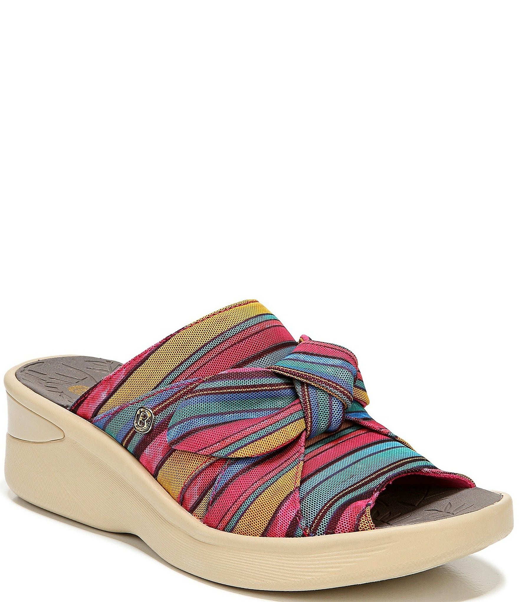 Bzees Smile Stripe Stretch Casual Washable Slip On Sandals | Dillard's