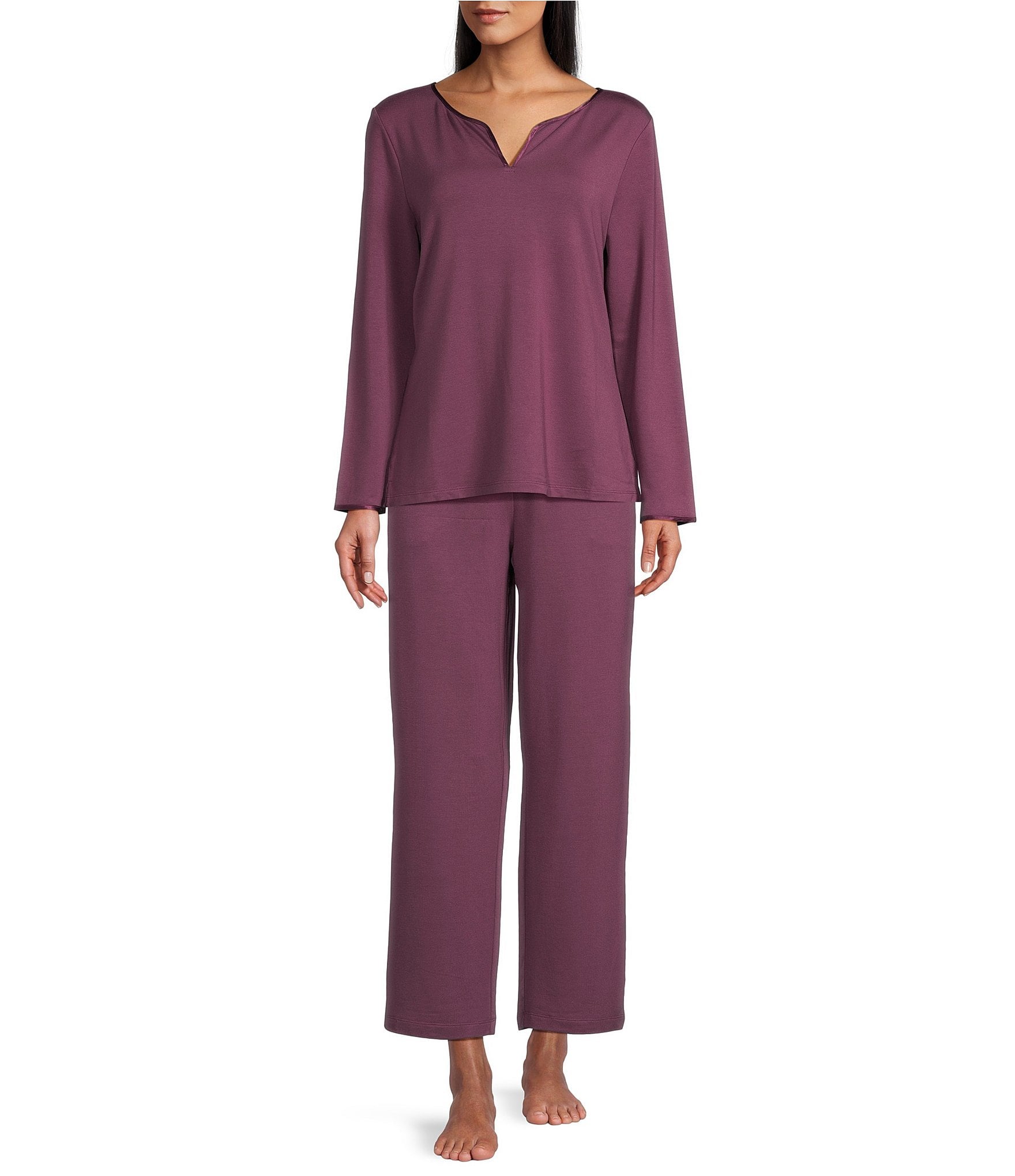 Cabernet French Terry Drawstring Tie Coordinating Sleep Pant