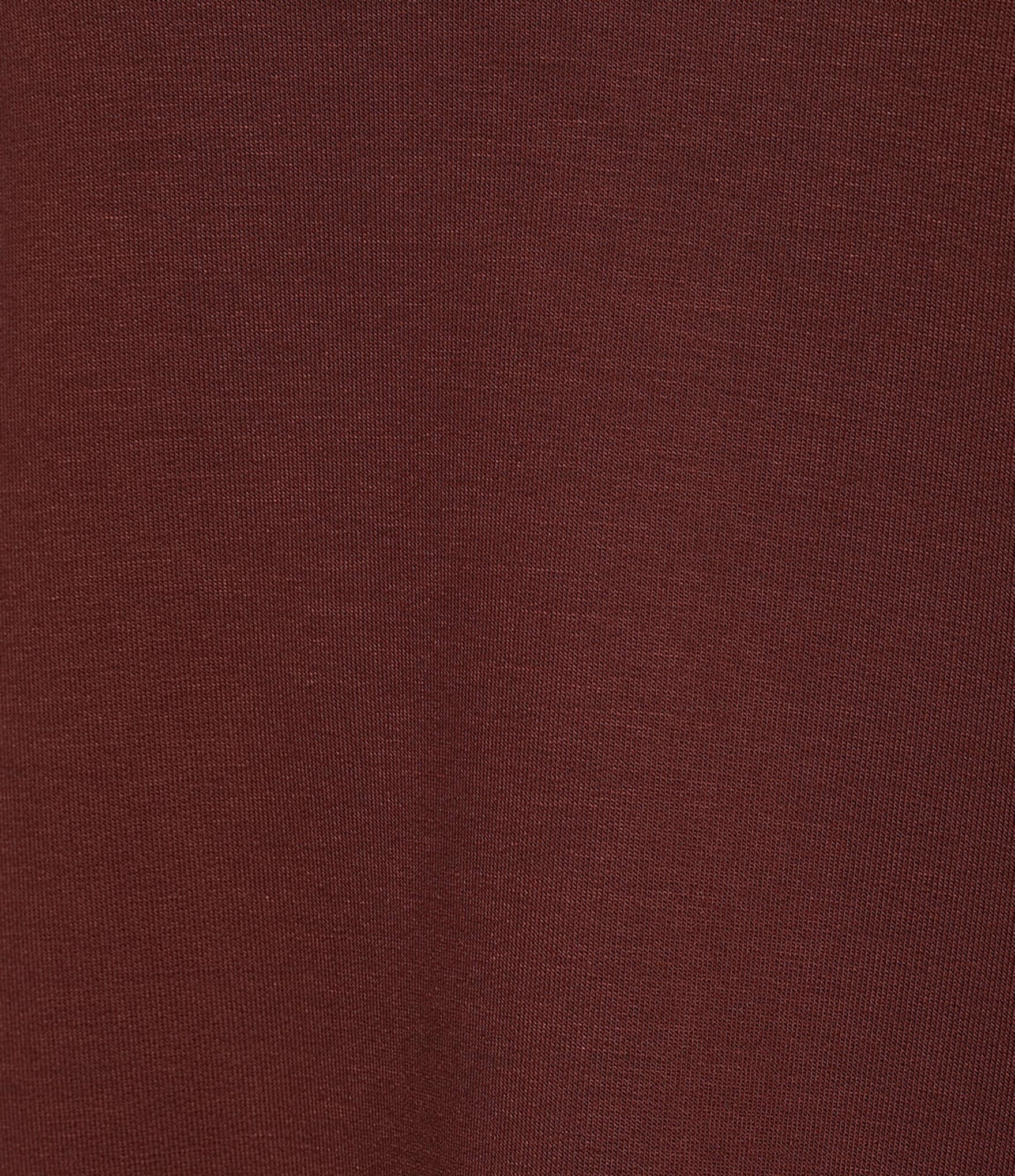 Cabernet Solid French Terry Split Round Neck Long Sleeve Coordinating Sleep Top