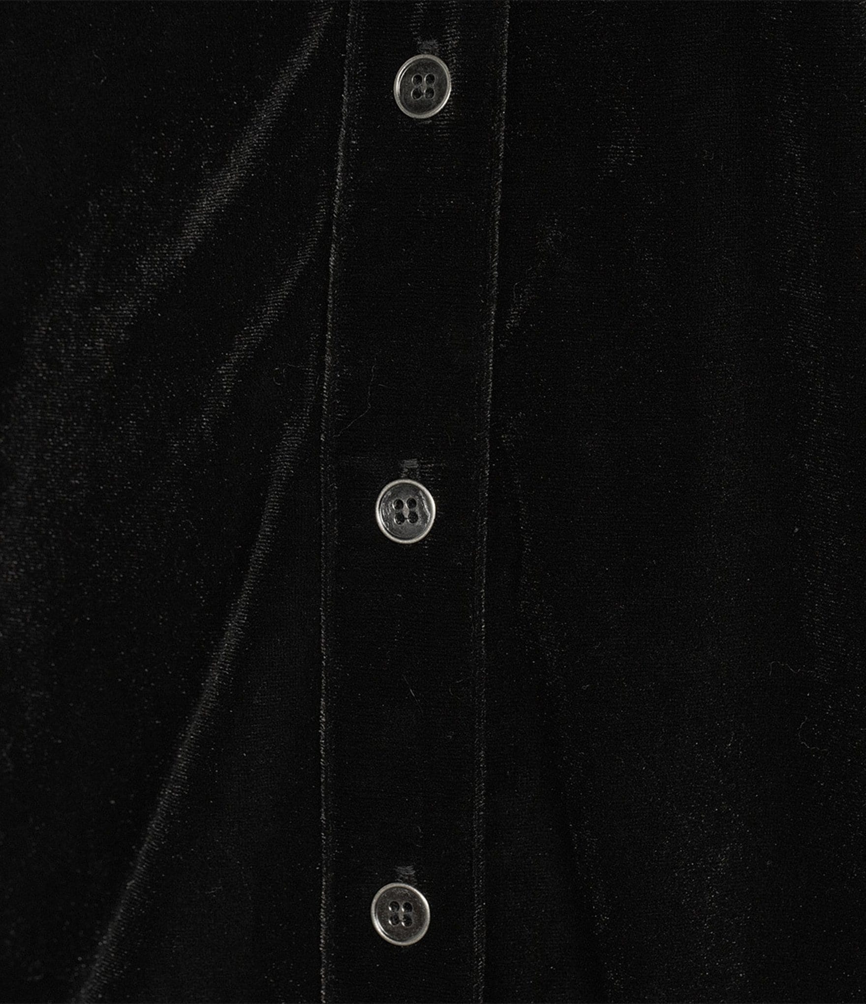 Calessa Embroidered Velvet Faux Pearl Beaded Bracelet Sleeve Split V-Neck Button Front Tunic