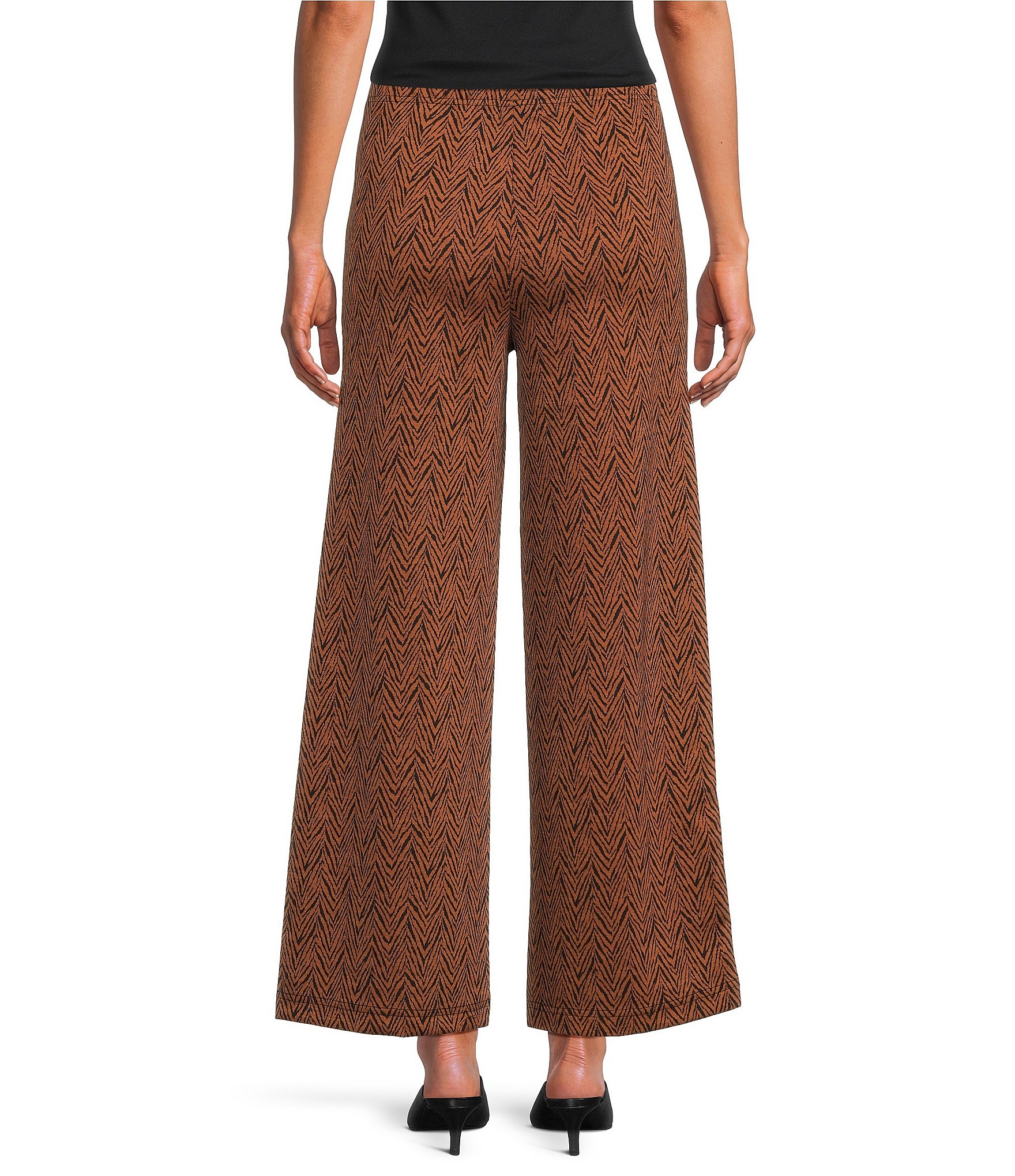 Calessa Jacquard Knit Wide Leg Pull-On Coordinating Pants