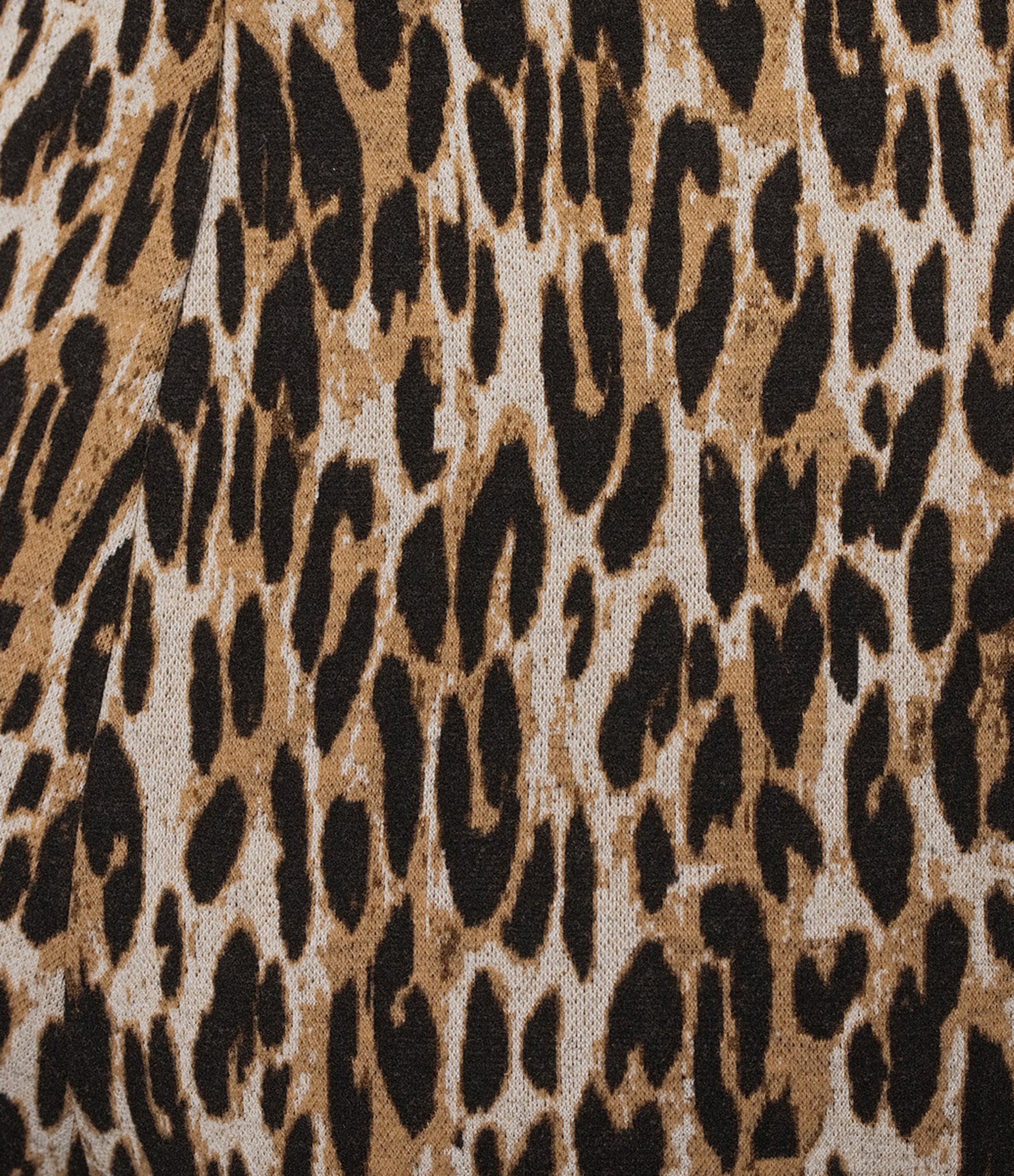 Calessa Knit Animal Print Wide Leg Pull-On Coordinating Pants