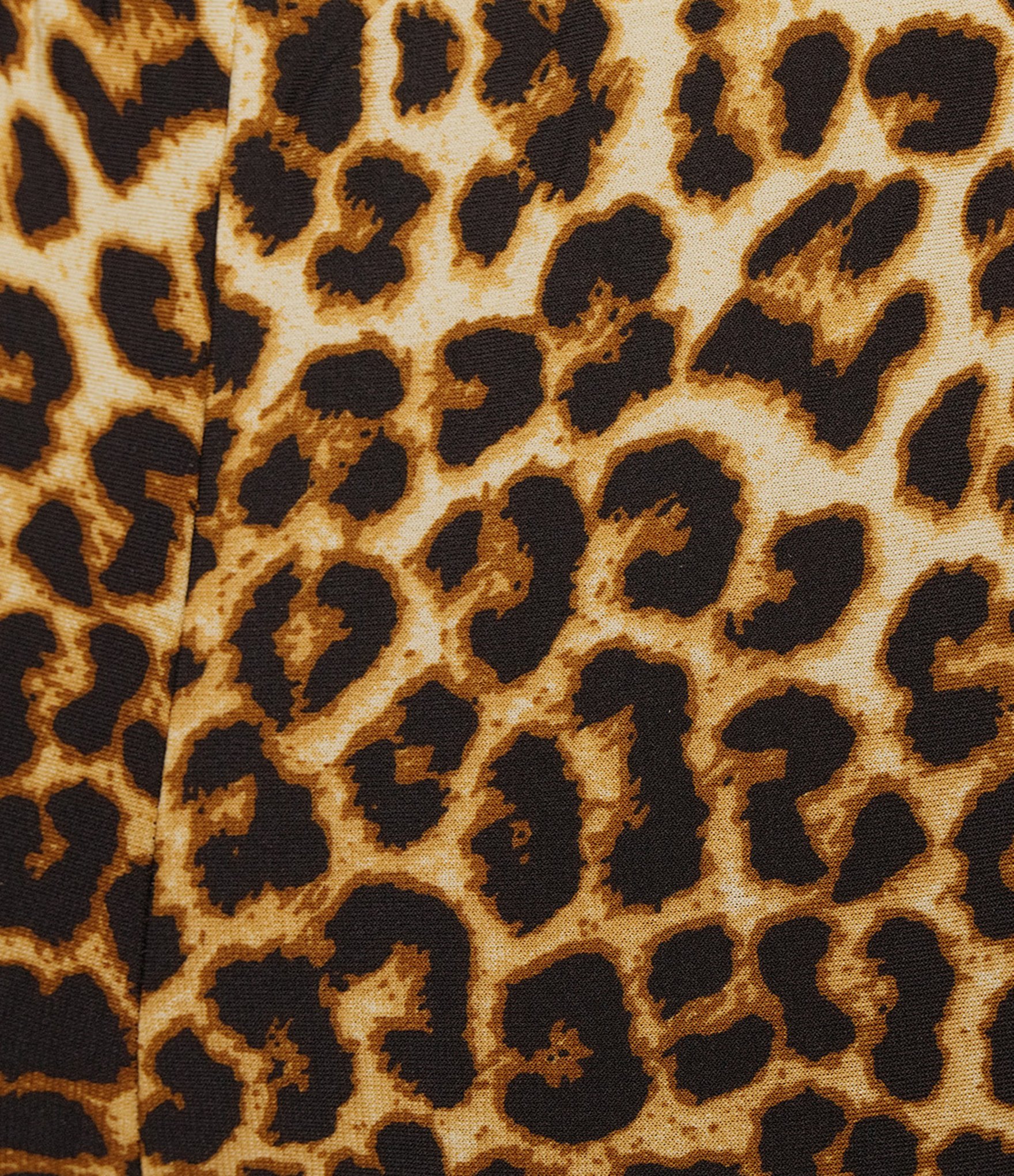 Calessa Knit Leopard Straight Leg Pull-On Pants