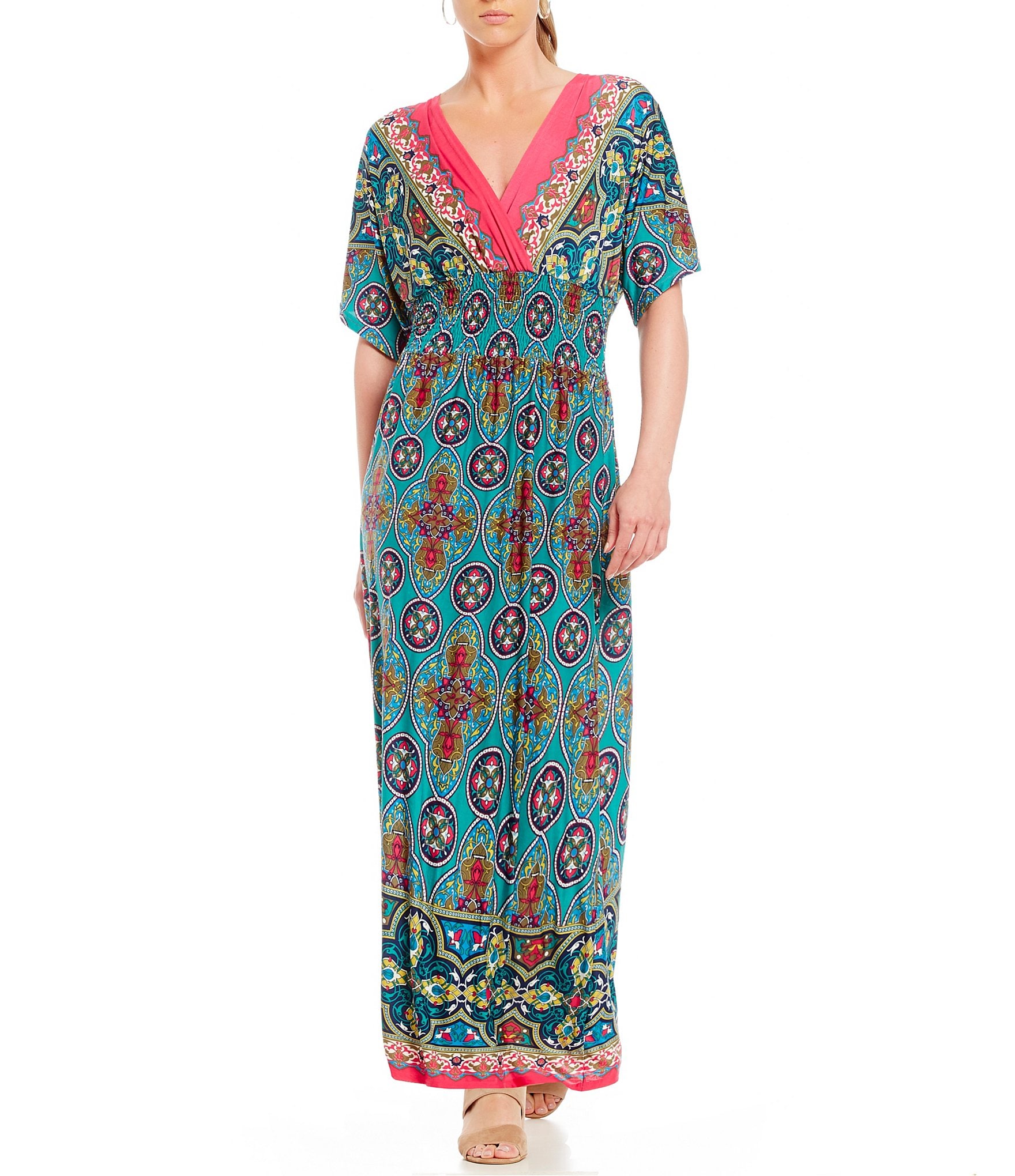 Calessa Paisley Print Maxi Dress | Dillards