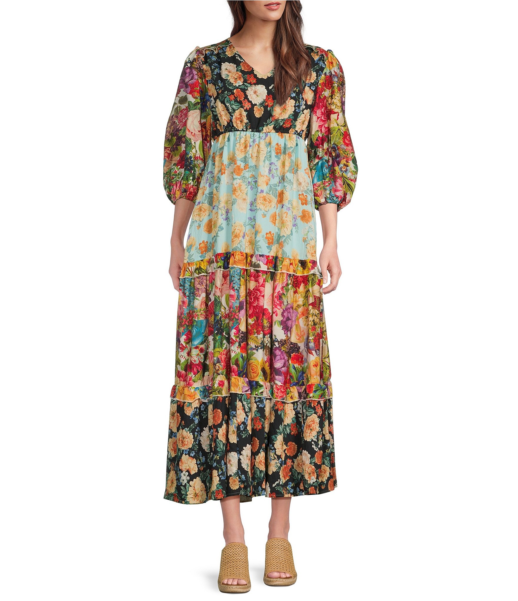 Fashion Street Print Patchwork O Neck A Line Dresses(5 Colors) Fashion Street Print Patchwork O Neck A Line Dresses(5 Colors)