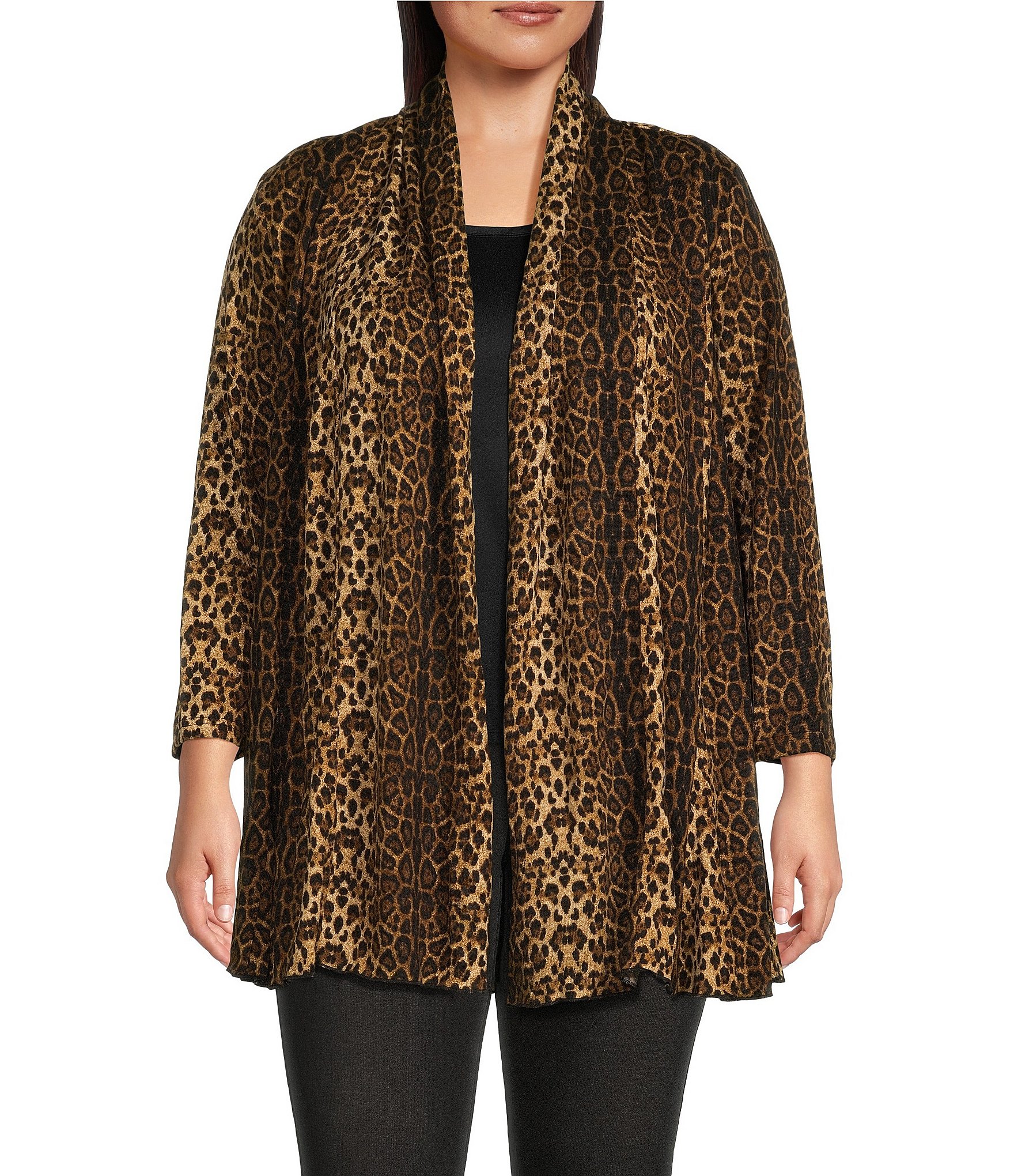 Plus size hotsell cheetah cardigan