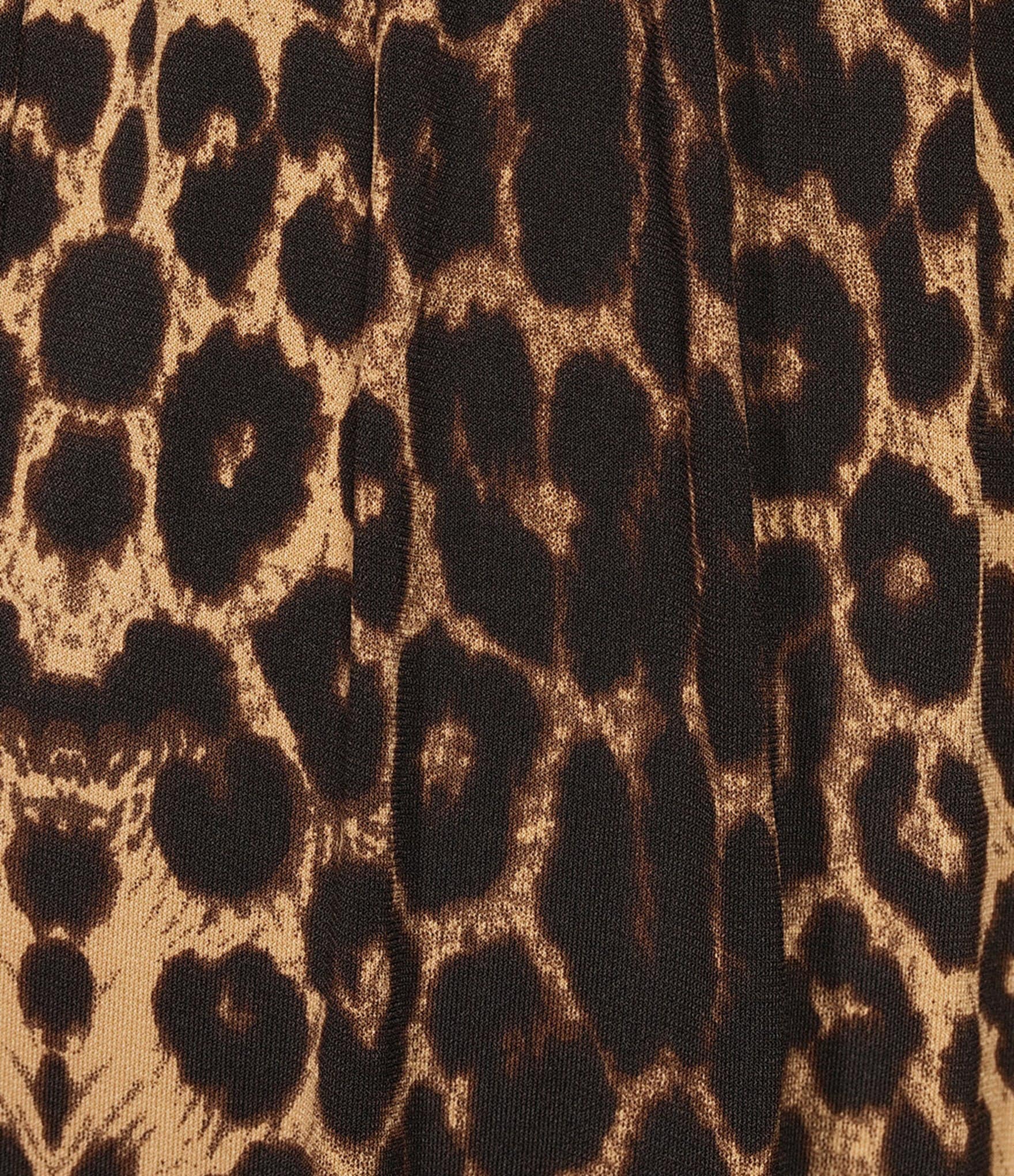 Calessa Plus Size Knit Leopard Print Pull-On A-Line Midi Skirt