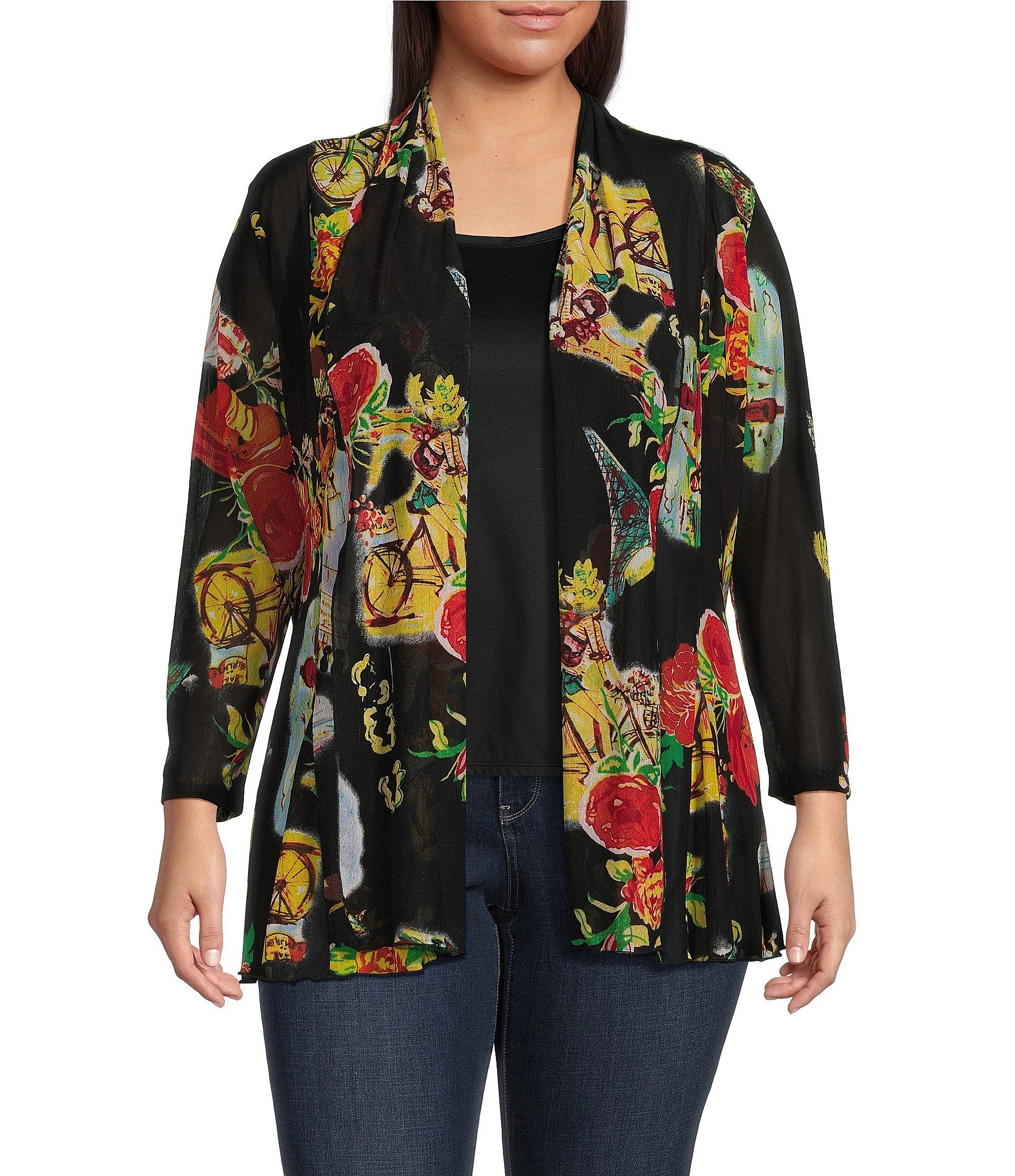 Plus size elbow length cardigan hotsell