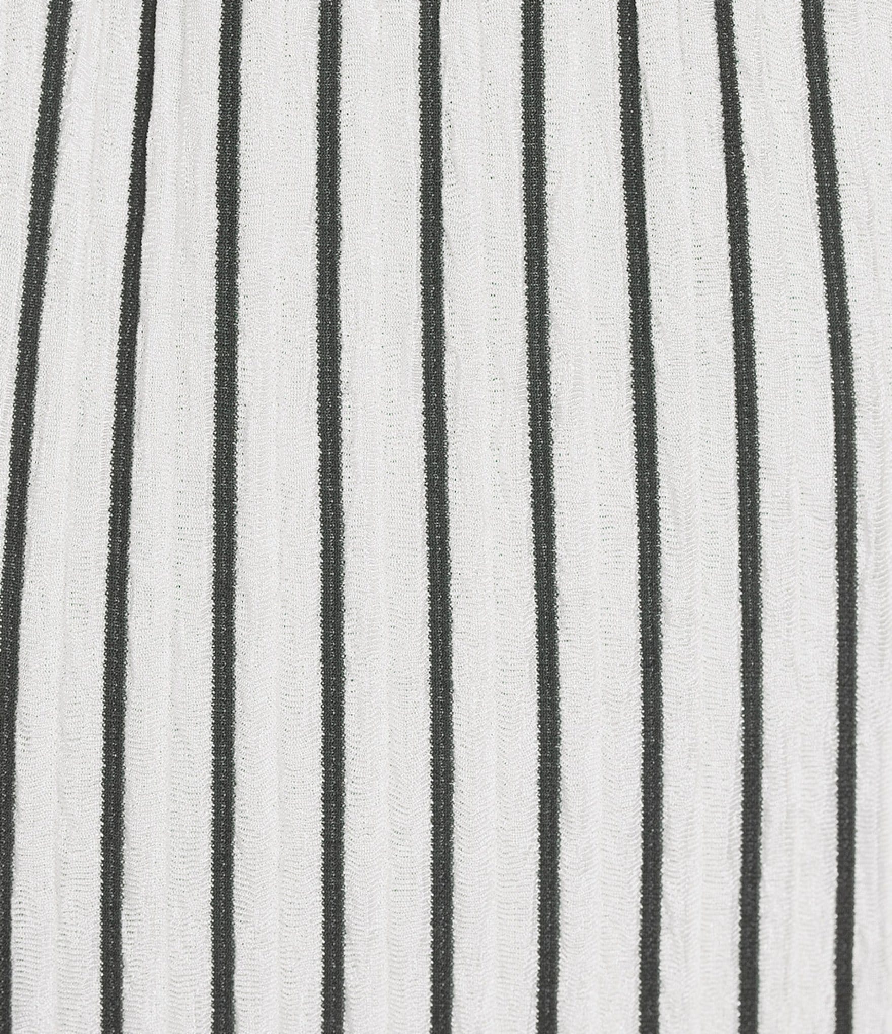 Calessa Plus Size Textured Knit Stripe Wide Leg Pull-On Ankle Pants