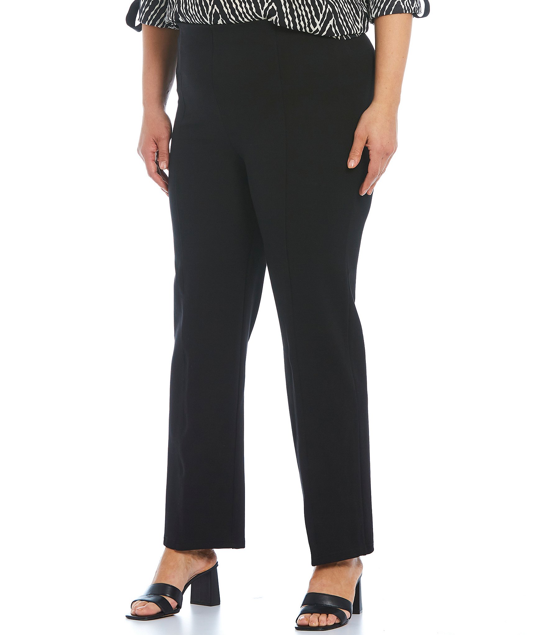 Calessa Plus Size The Straight Deluxe Contour Pants | Dillard's