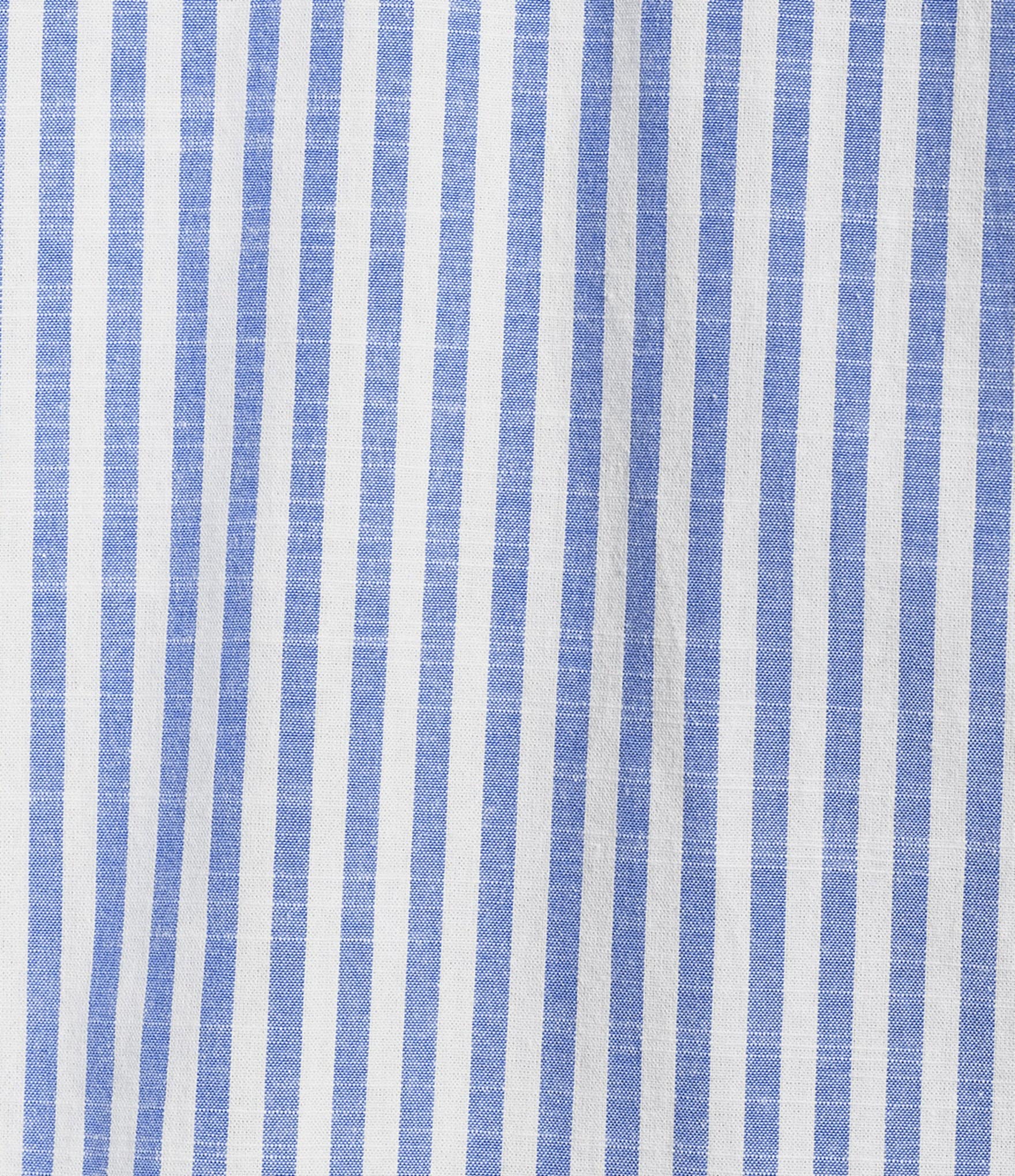 Calessa Plus Size Woven Stripe Split-V-Neck Ruffle Cap Sleeve Embroidered Button-Front Tunic
