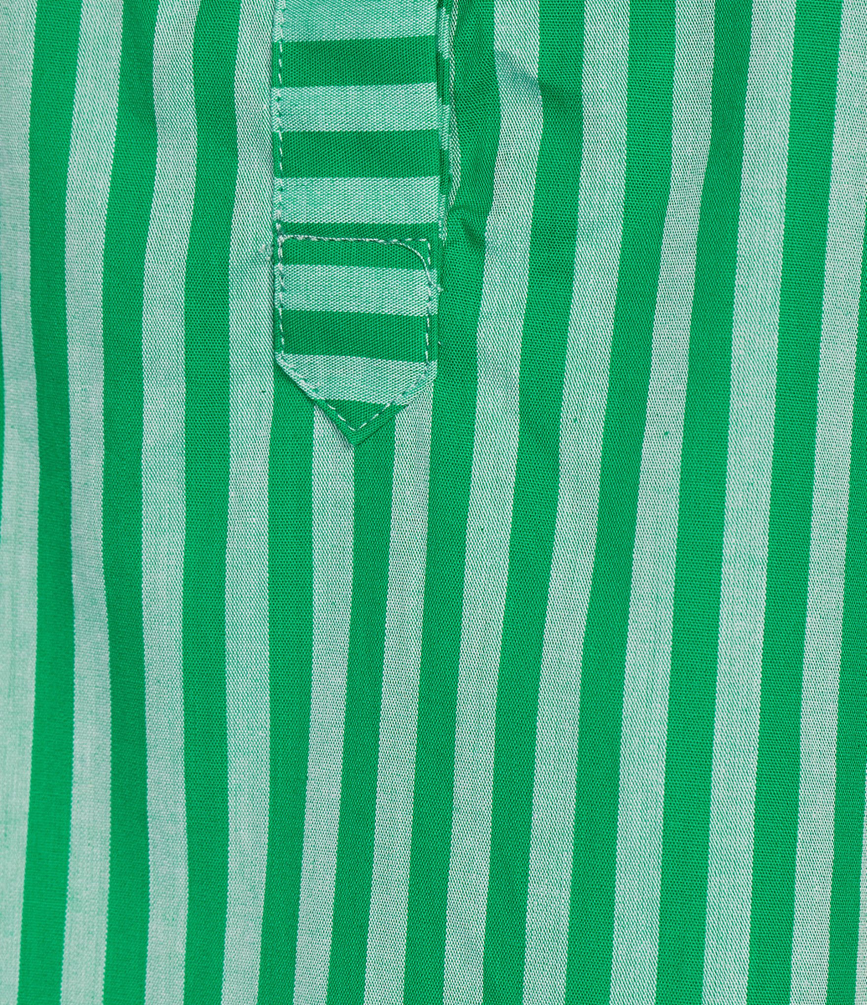 Calessa Woven Stripe Split V-Neck Elbow Length Sleeve Tunic