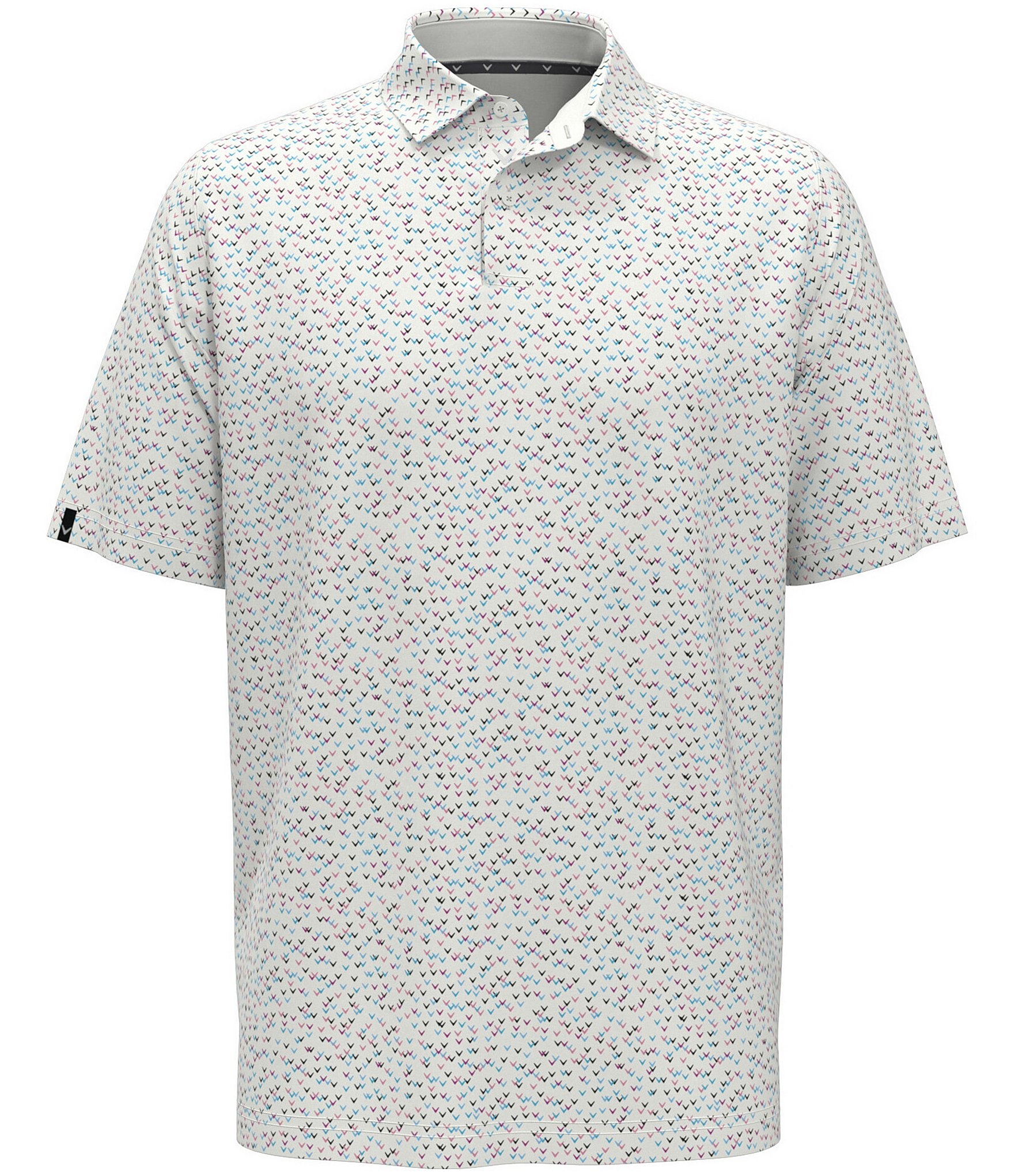 Callaway Big & Tall Chevron Confetti Print Short Sleeve Golf Polo Shirt ...