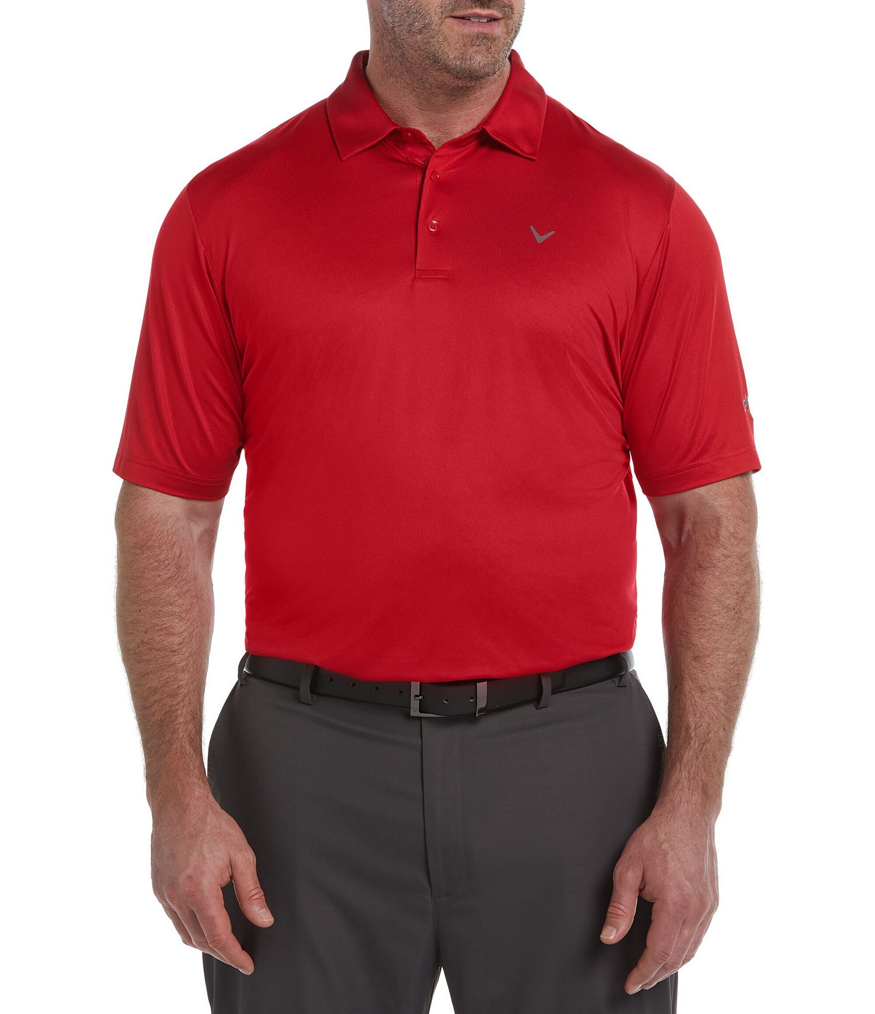 Callaway Golf Big & Tall Solid Swing Tech™ Stretch Short-Sleeve Polo Shirt